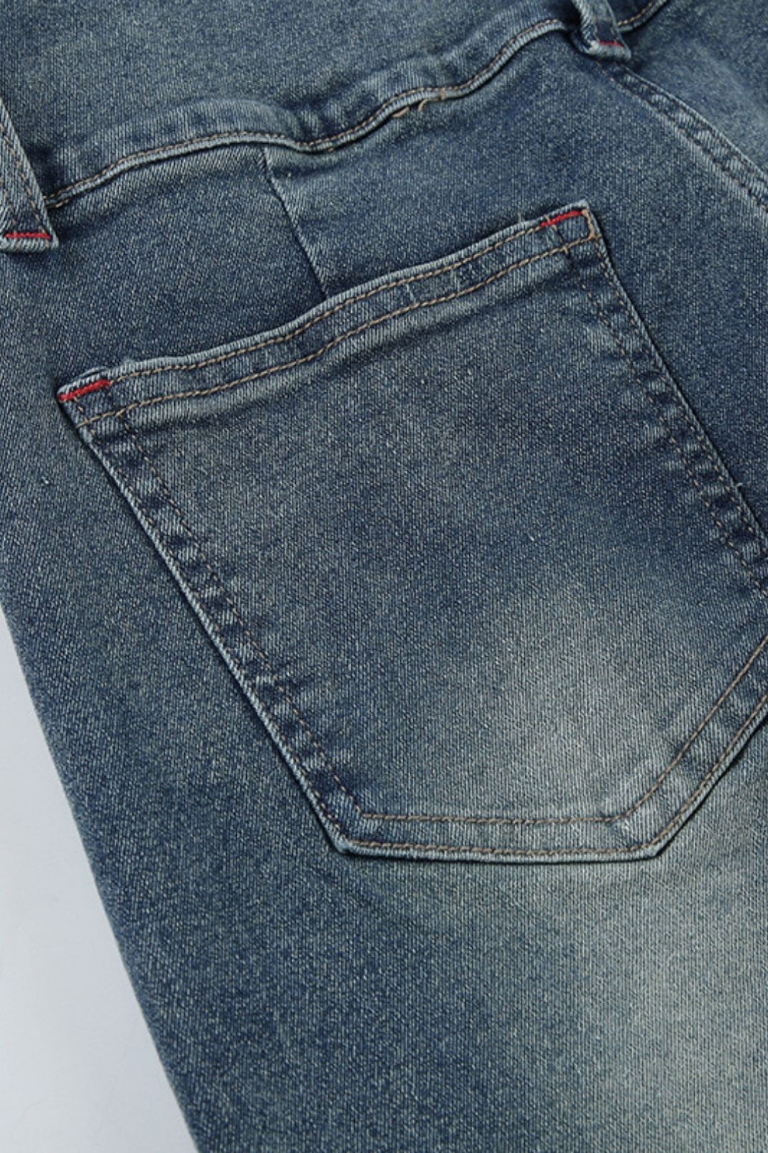 Low-rise Jeans Button-down Slim Fit Trousers Straight-leg Versatile Outer Wear Loose Wide-leg Pants