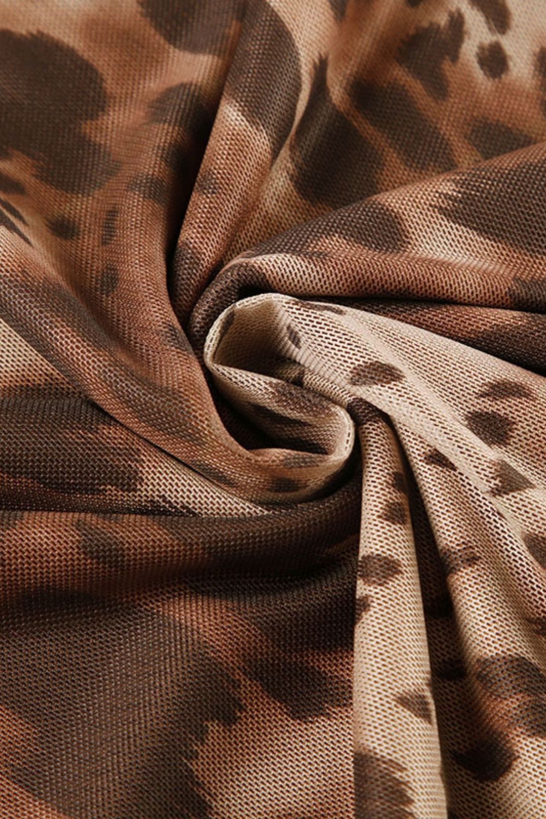 Leopard Print Mesh Skirt Summer Slimming High Waist Hip A Skirt