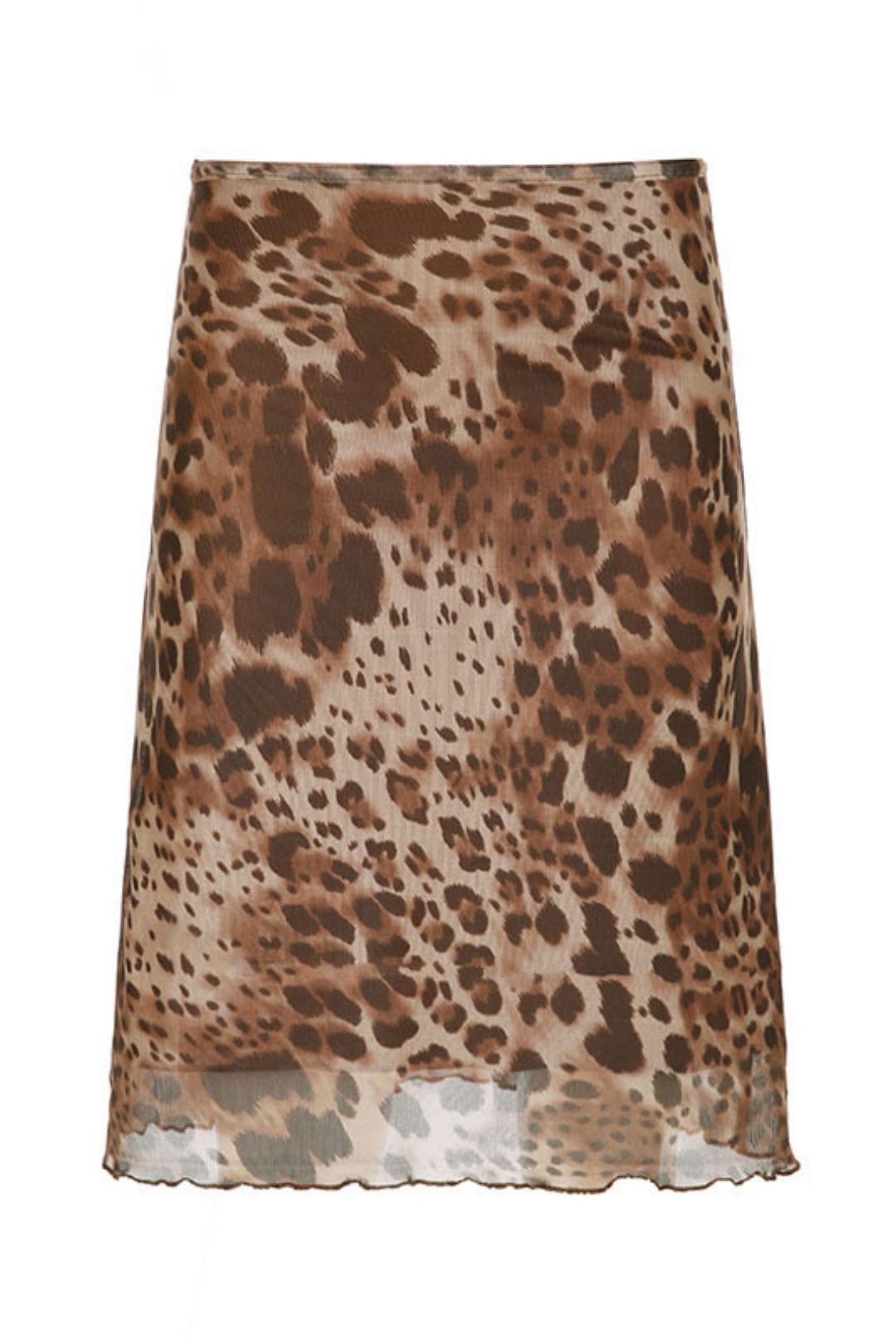 Leopard Print Mesh Skirt Summer Slimming High Waist Hip A Skirt