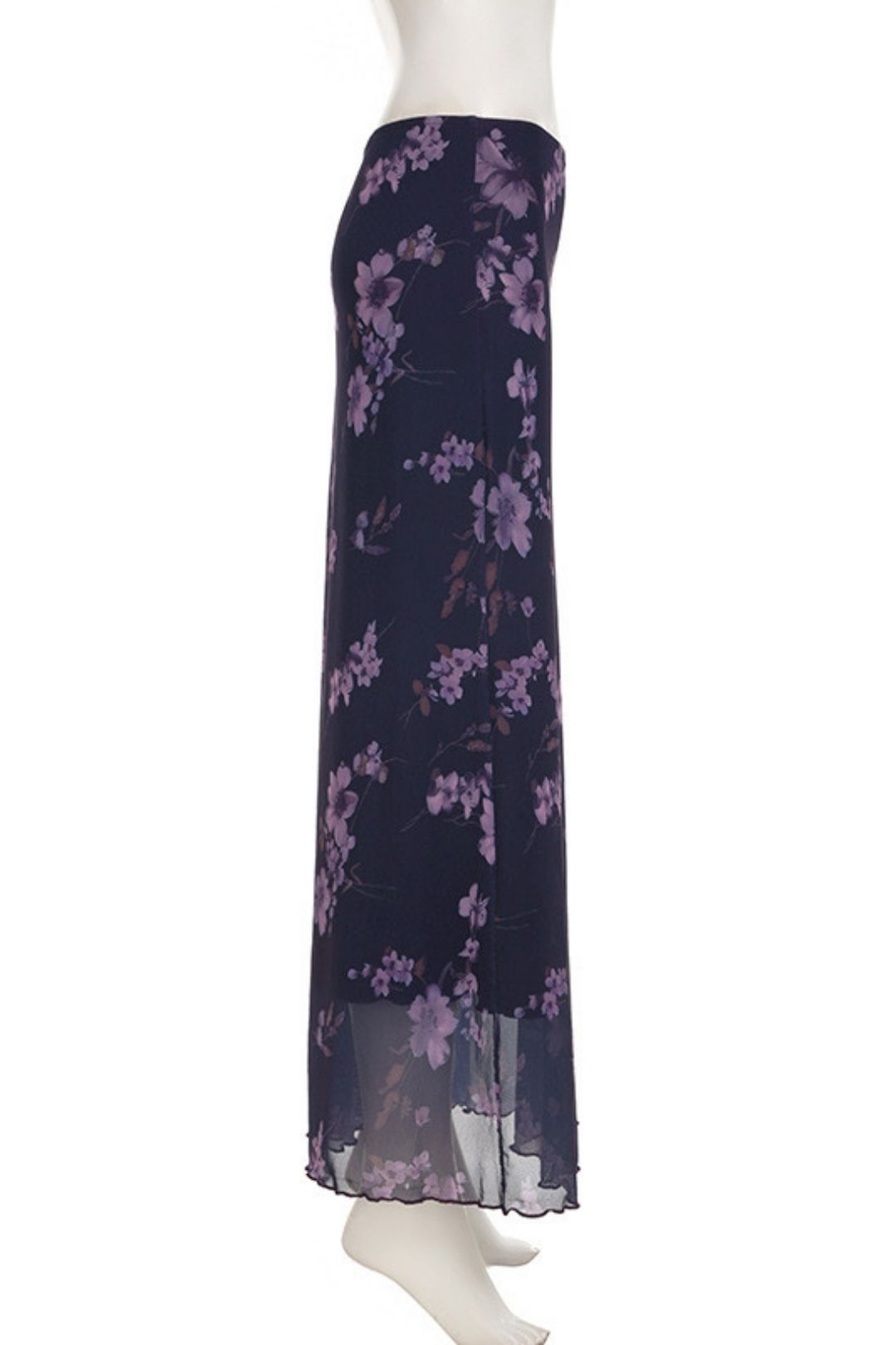 Purple Printed Anti-exposure Long Skirt