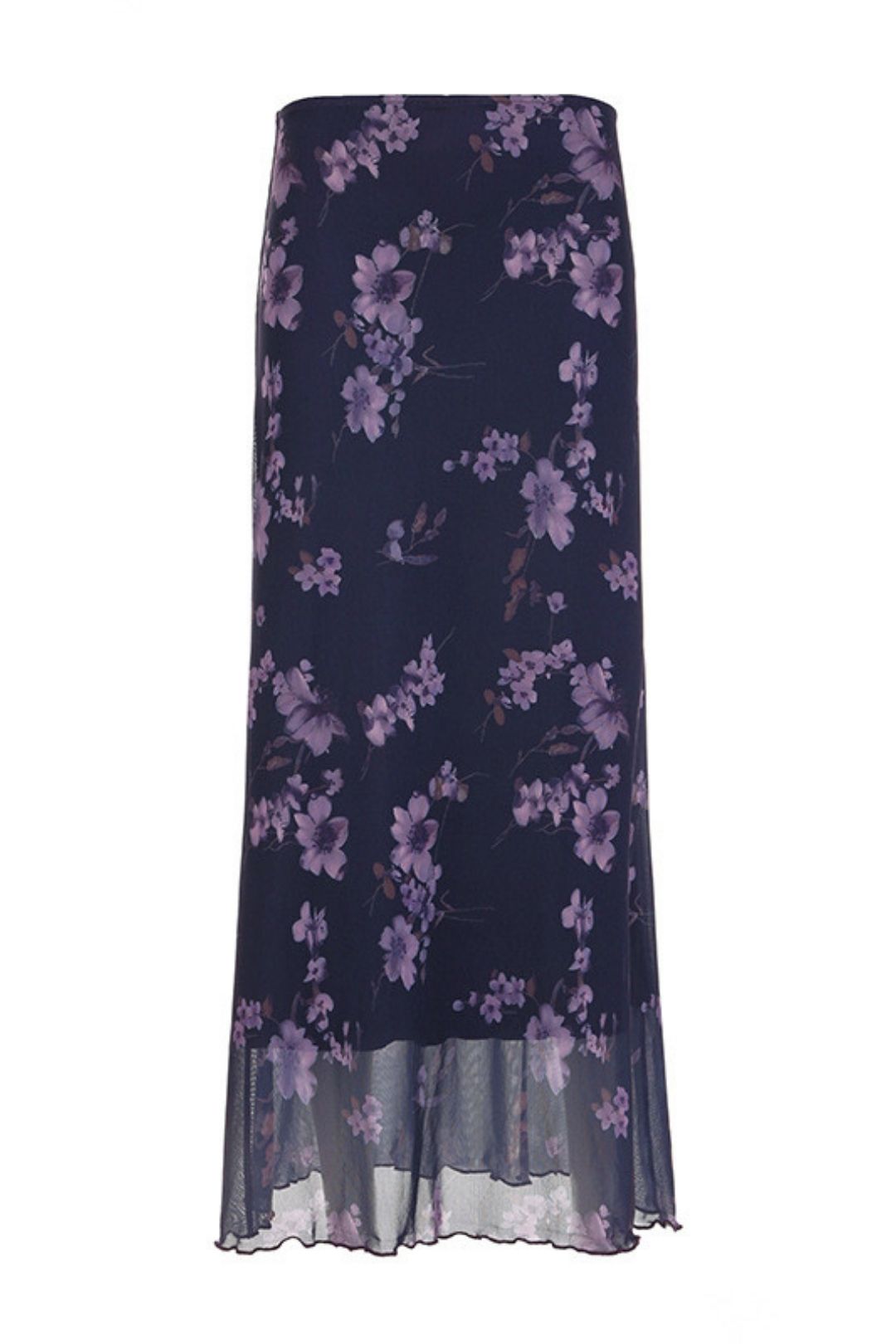 Purple Printed Anti-exposure Long Skirt