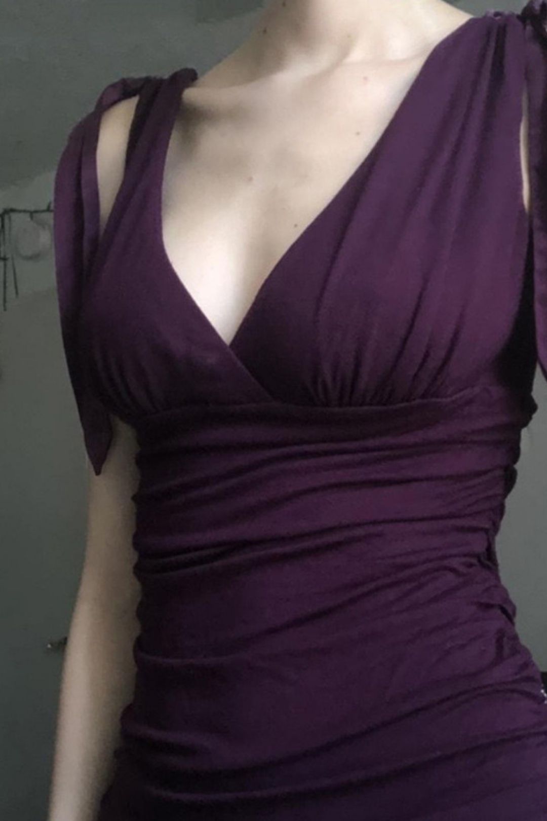 Neck Purple Top