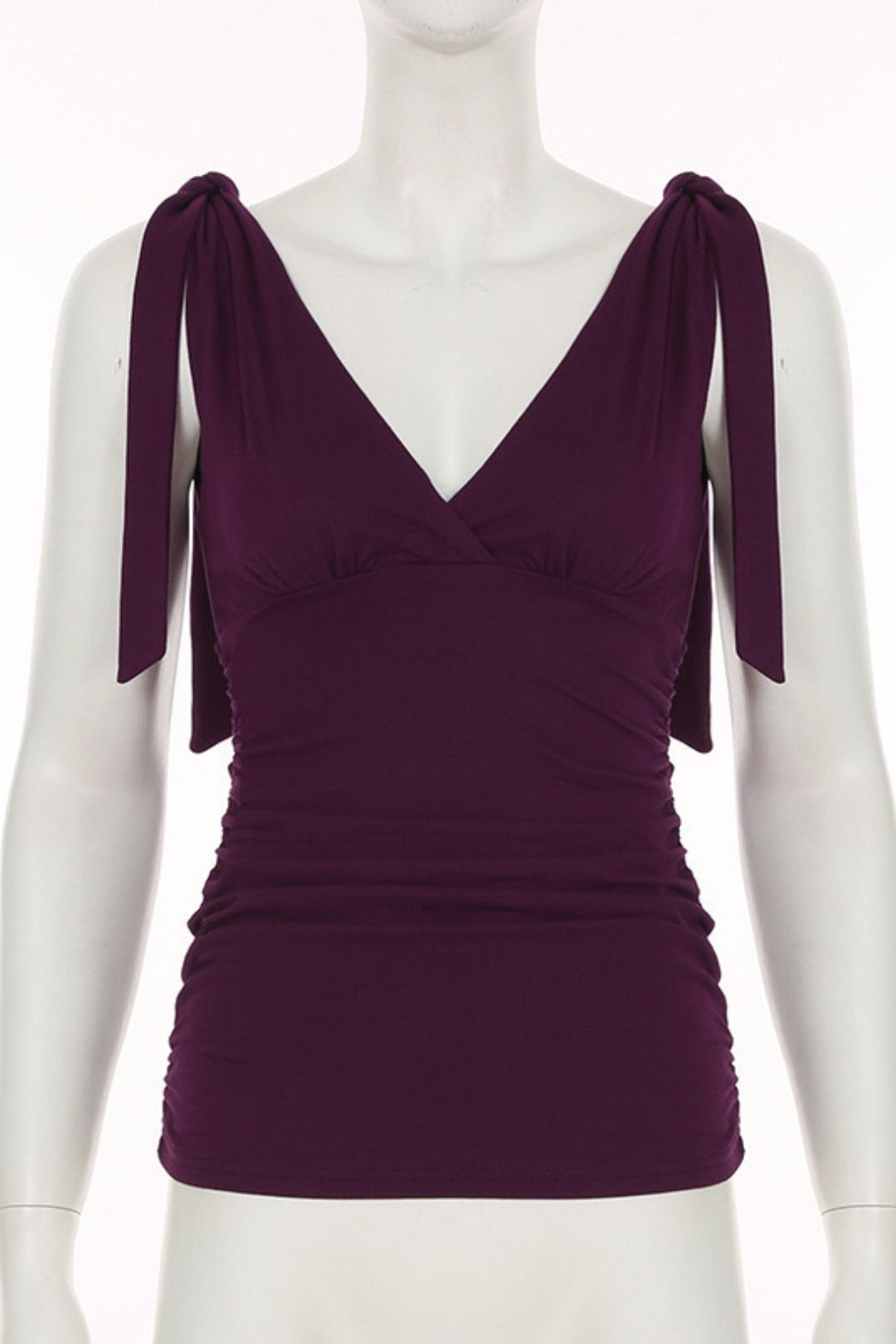 Neck Purple Top