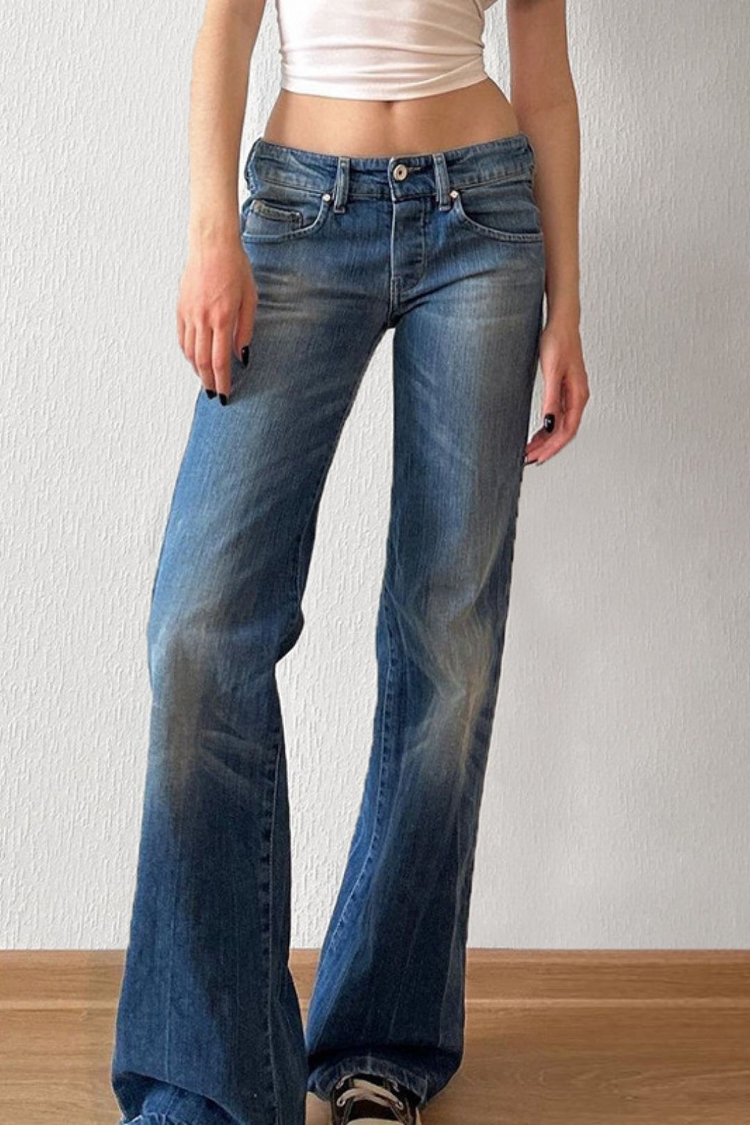 Jeans, Outer Wear, Washed Wide-leg Pants
