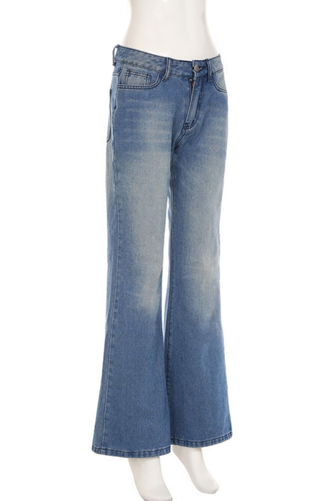 Jeans, Outer Wear, Washed Wide-leg Pants