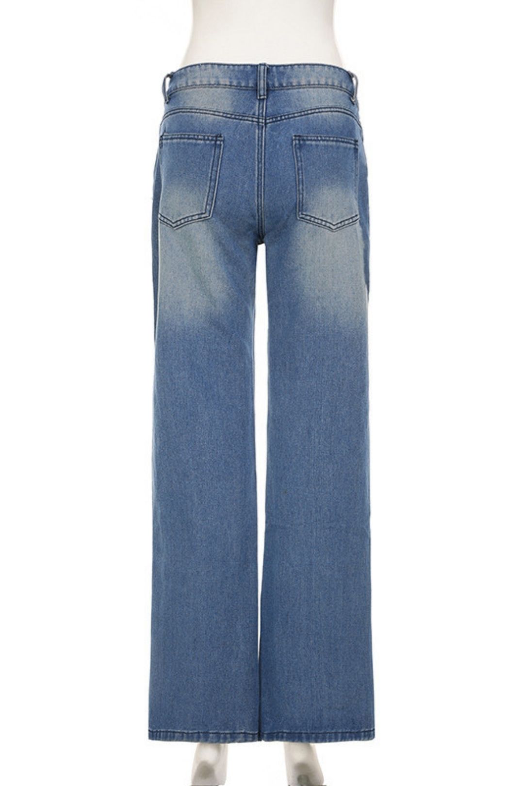 Jeans, Outer Wear, Washed Wide-leg Pants