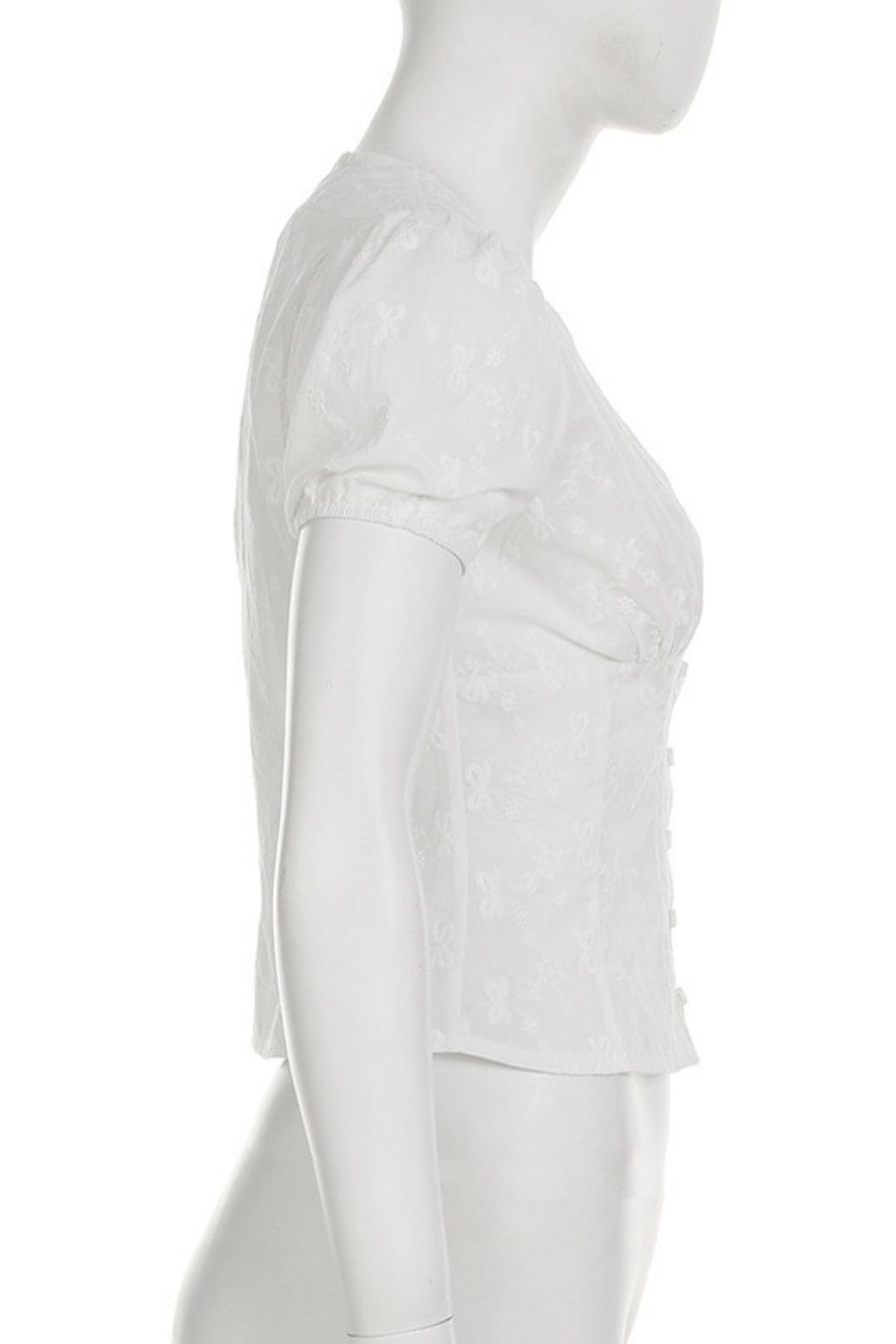 Short Sleeve T-SHIRT Deep V-neck Lace Waisted Bottoming Shirt