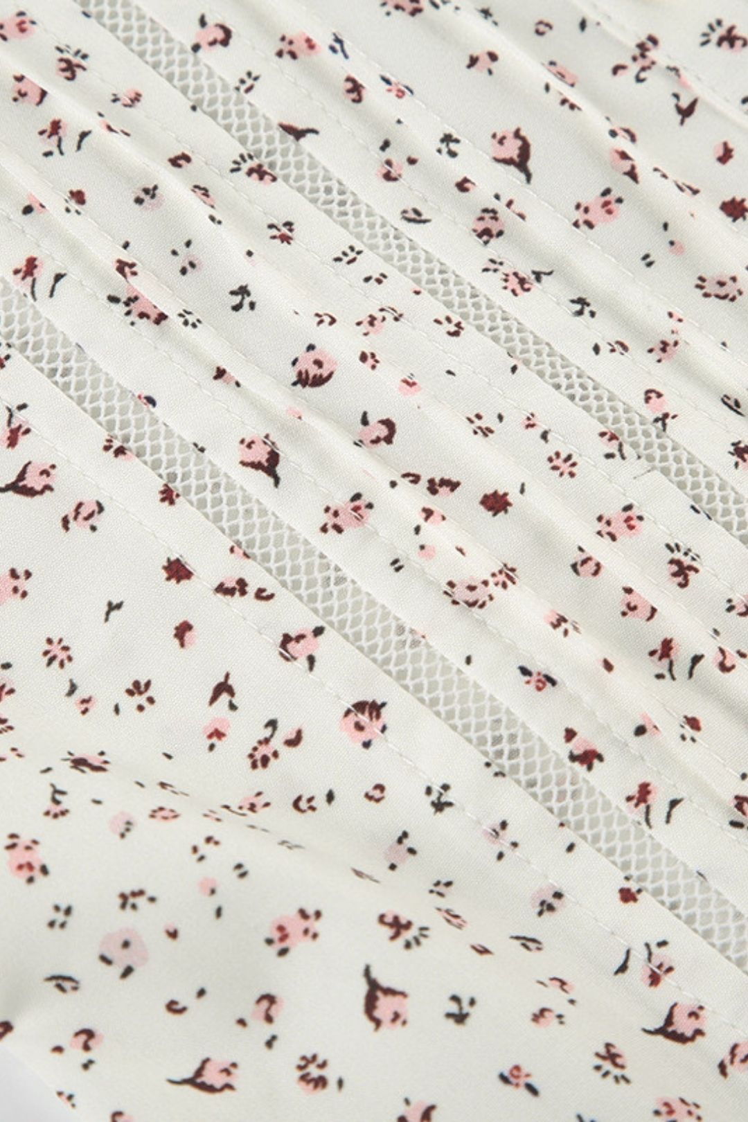 Chest Pleated Tie Hollow Puff Sleeve Top Button Cardigan