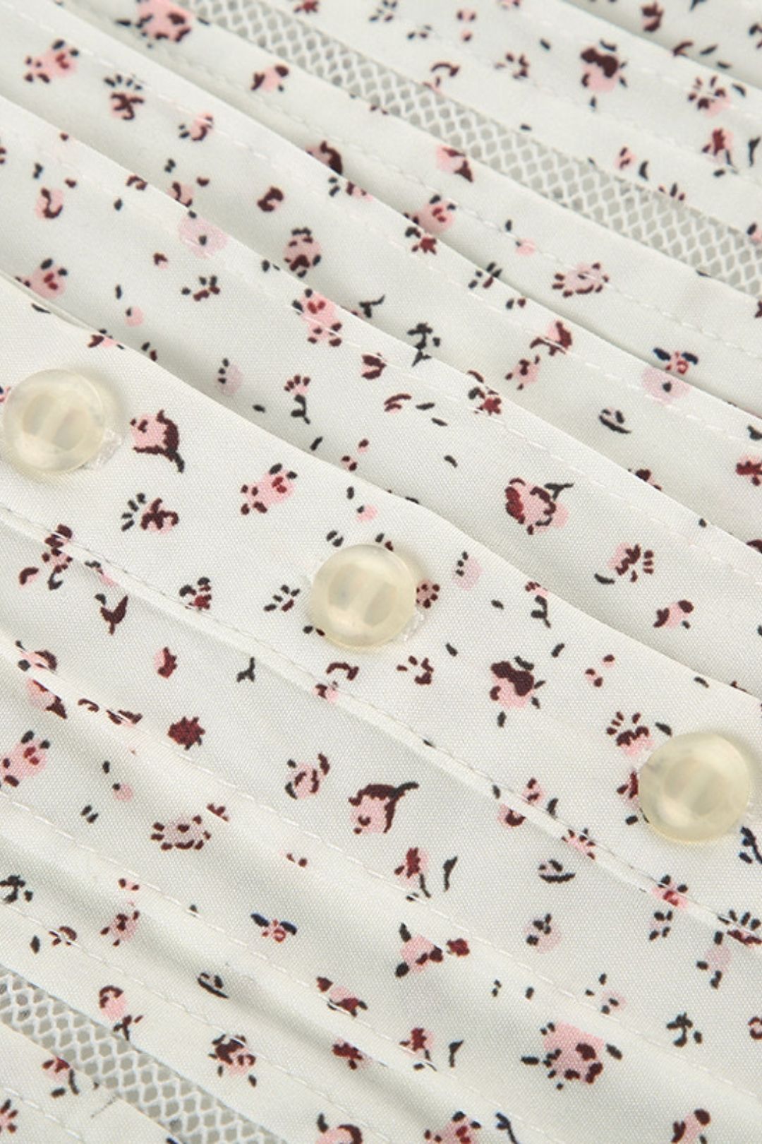 Chest Pleated Tie Hollow Puff Sleeve Top Button Cardigan