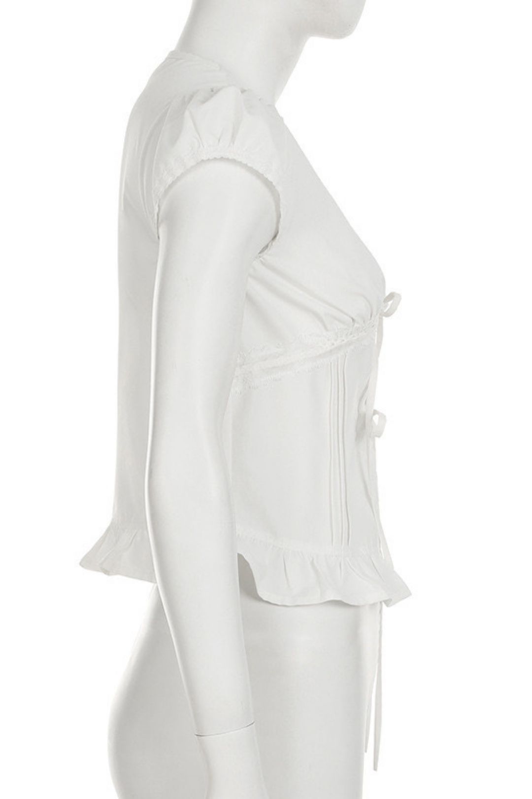 White Lace Loose Slim Pure Desire Style Hot Girl Top