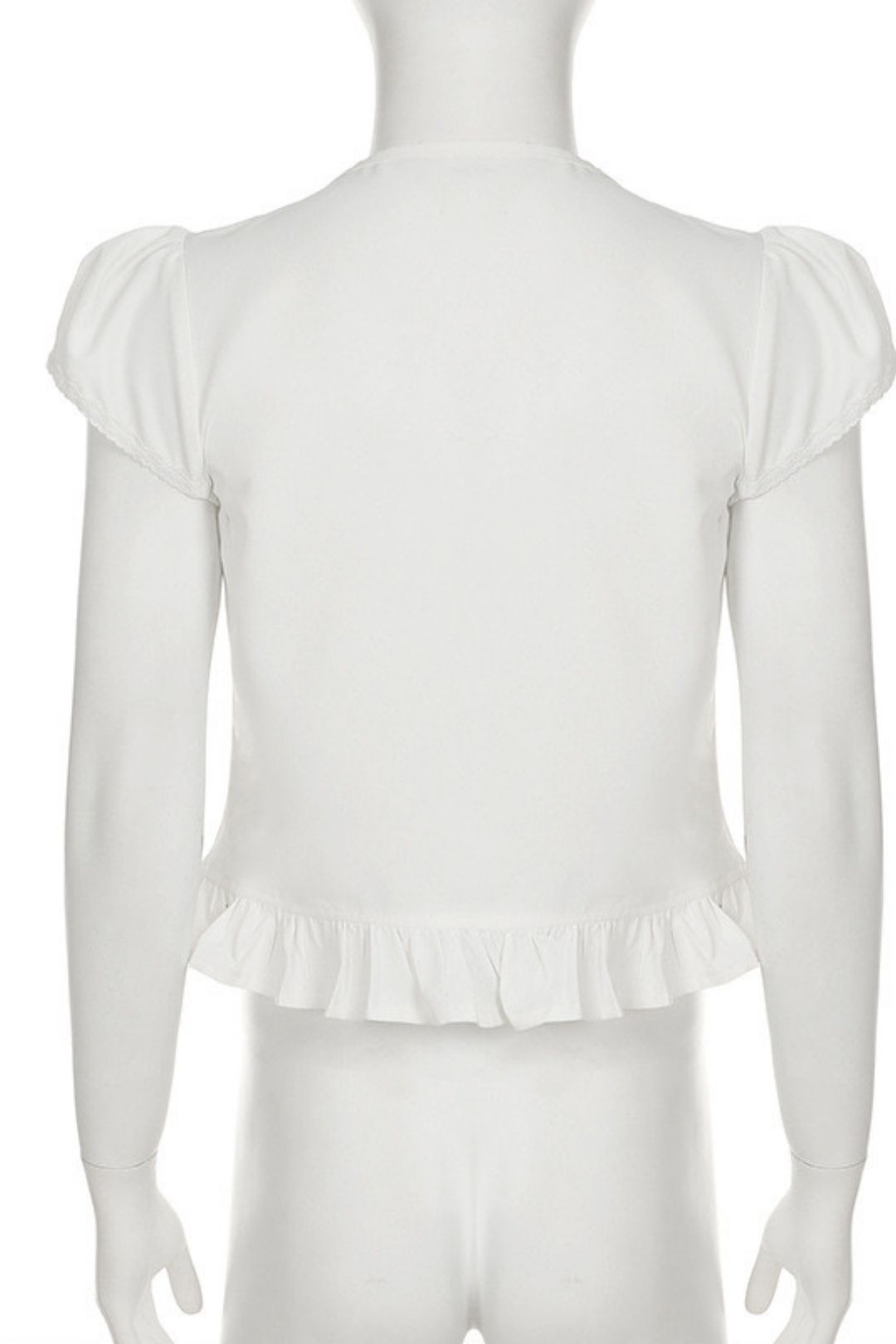 White Lace Loose Slim Pure Desire Style Hot Girl Top