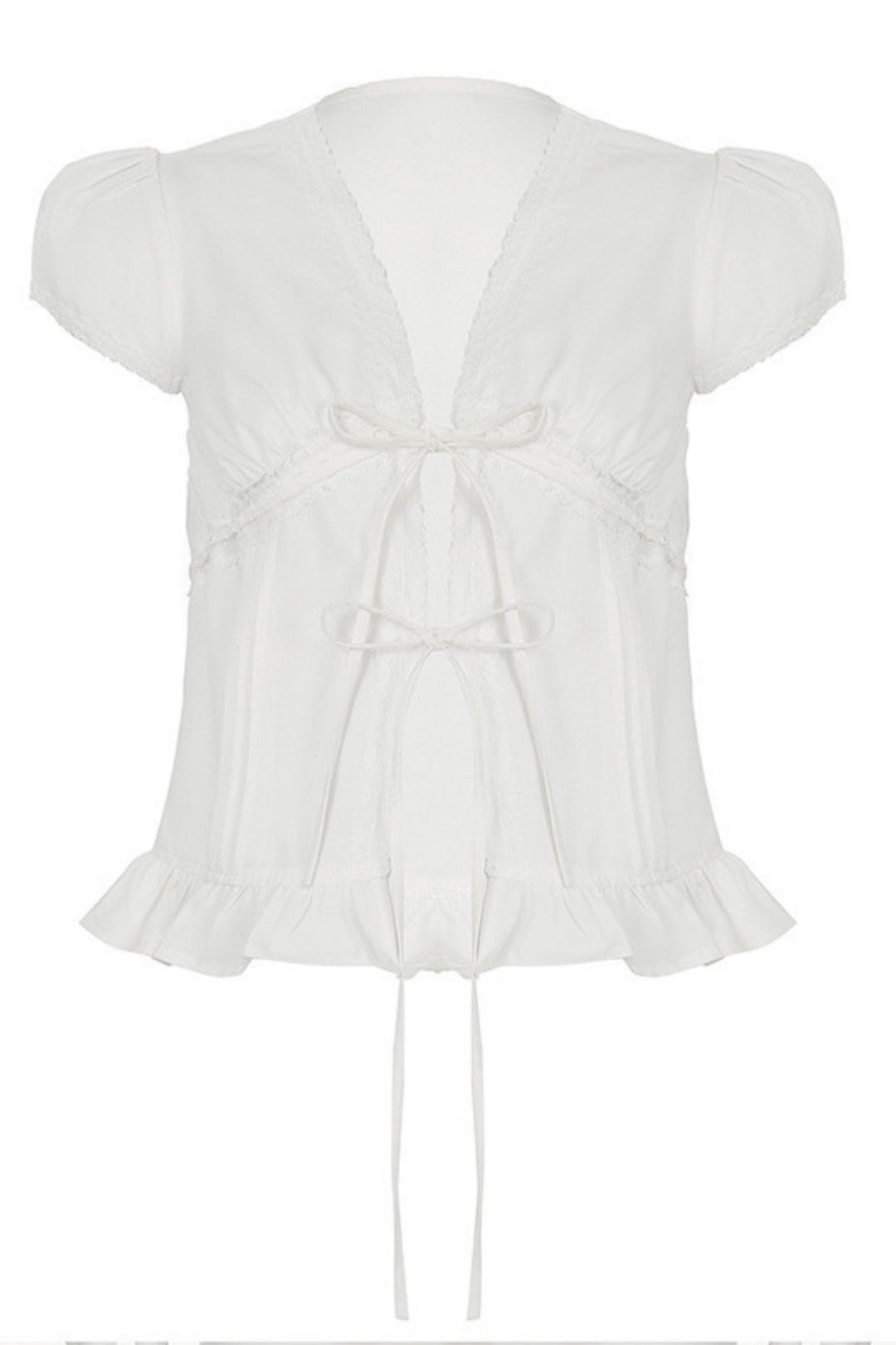 White Lace Loose Slim Pure Desire Style Hot Girl Top