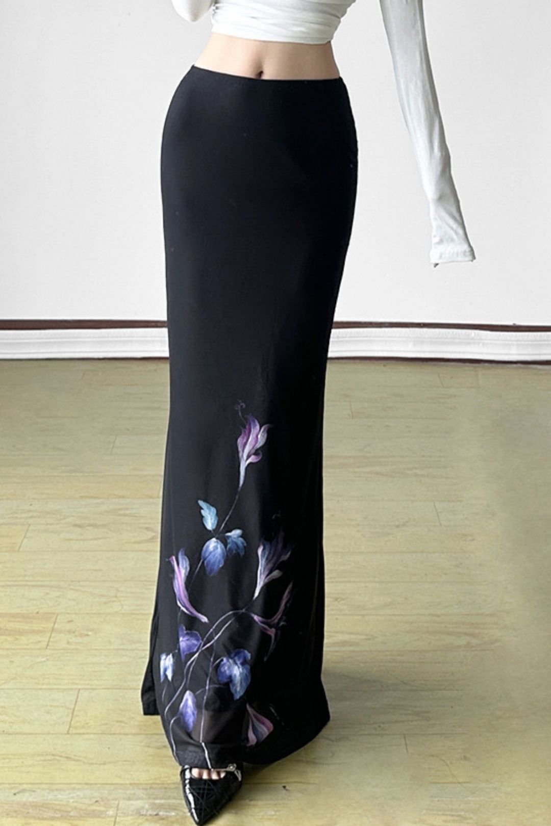 Low Waist, High-rise, Loose Dance A-line Skirt, Holiday Maxi Skirt