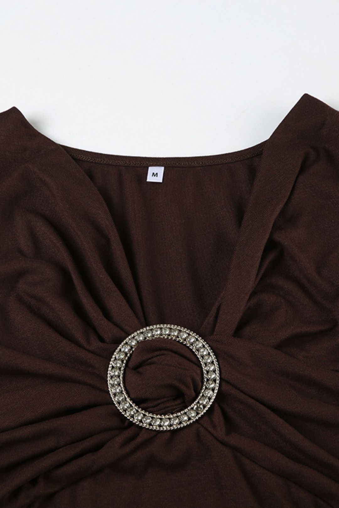 V-neck Gem Ring Decoration Waist Slimming Knitted Vest