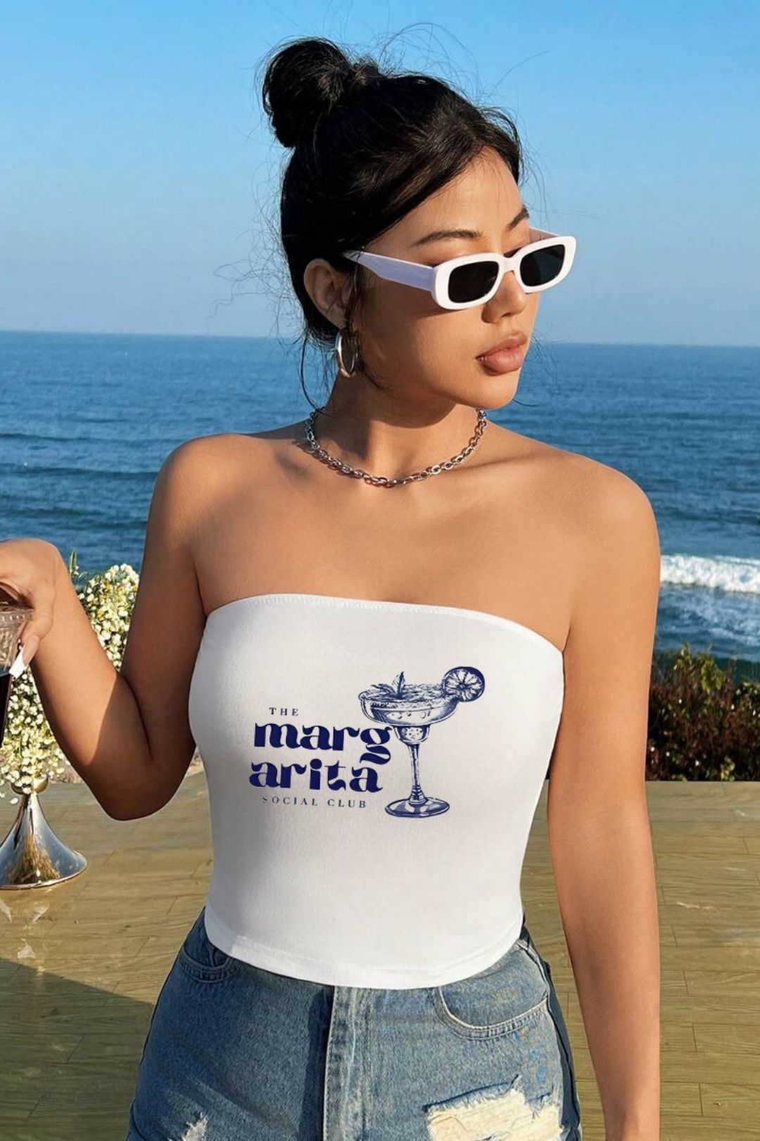 Sleeveless Outer Wear Tube Top