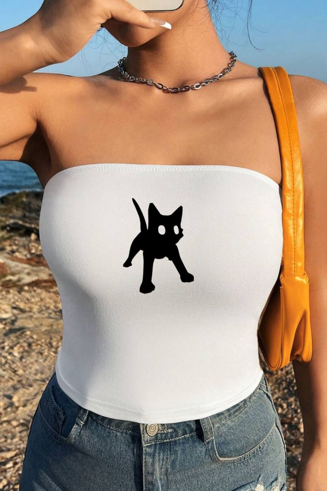 Sleeveless Outer Wear Tube Top