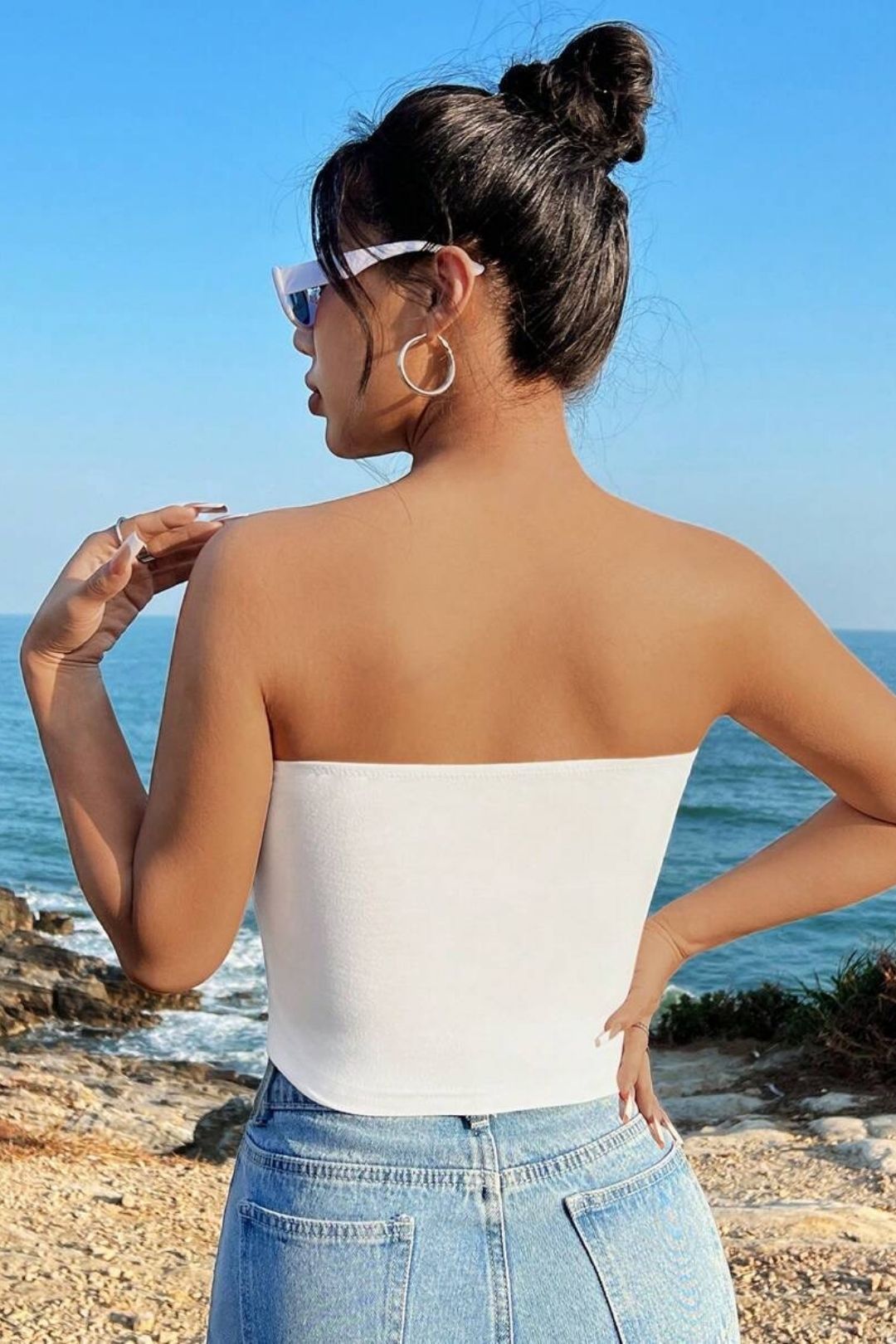 Sleeveless Outer Wear Tube Top