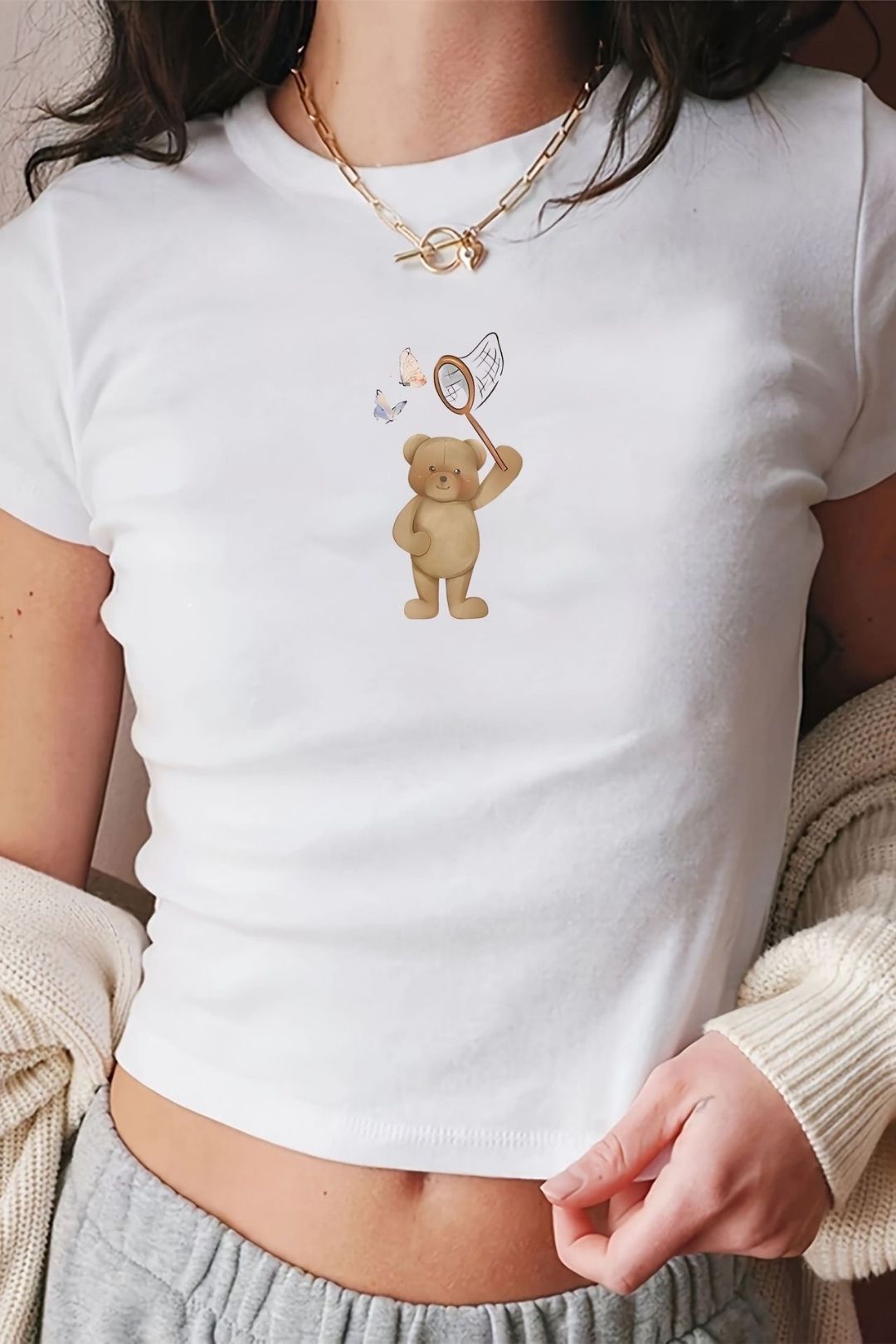 Shirt Summer Short Hot Girl Printed Top