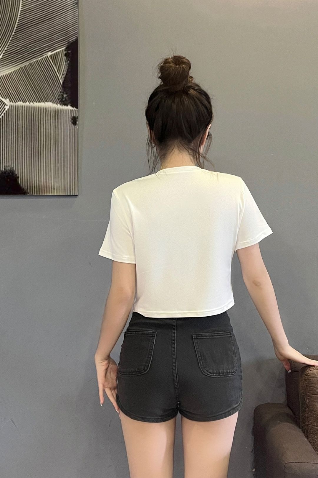 Shirt Summer Short Hot Girl Printed Top