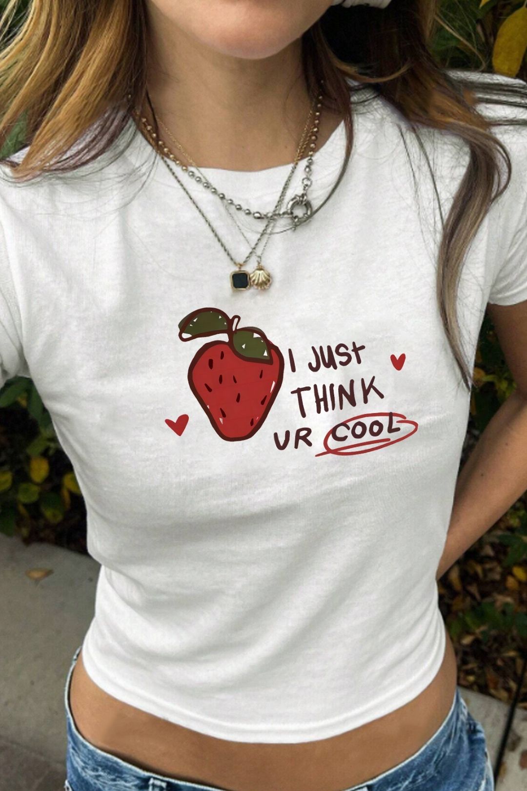 Shirt Summer Short Hot Girl Printed Top