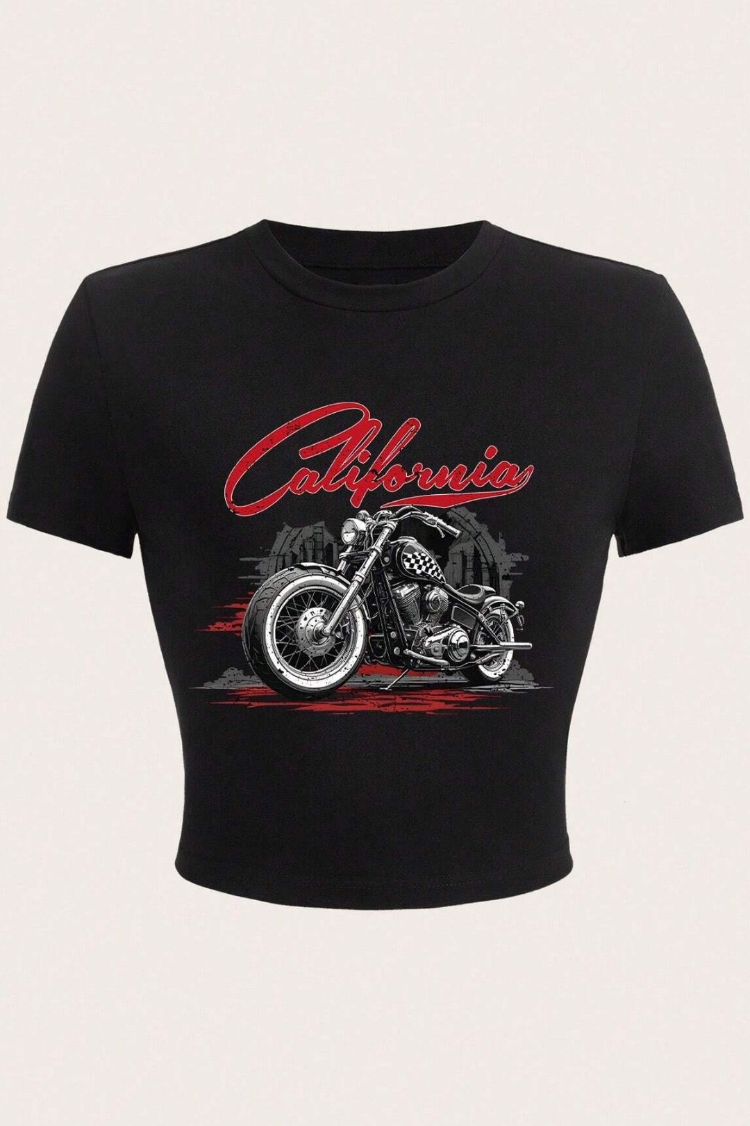 T-shirt Round Neck Shoulder Slim Fit Top