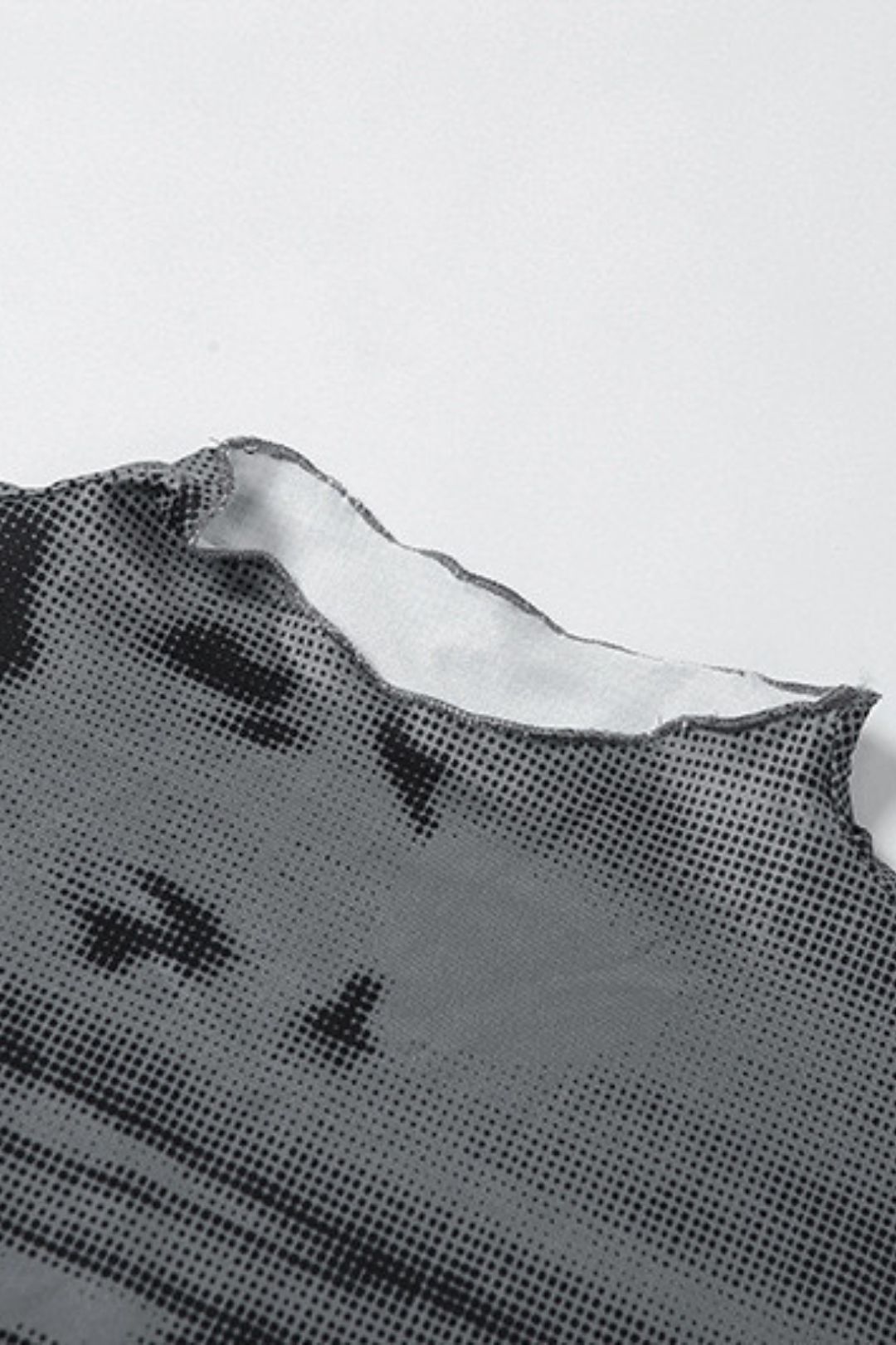 Sleeveless Round Neck Printed Contrast Color Strap Backless Hollow Vest