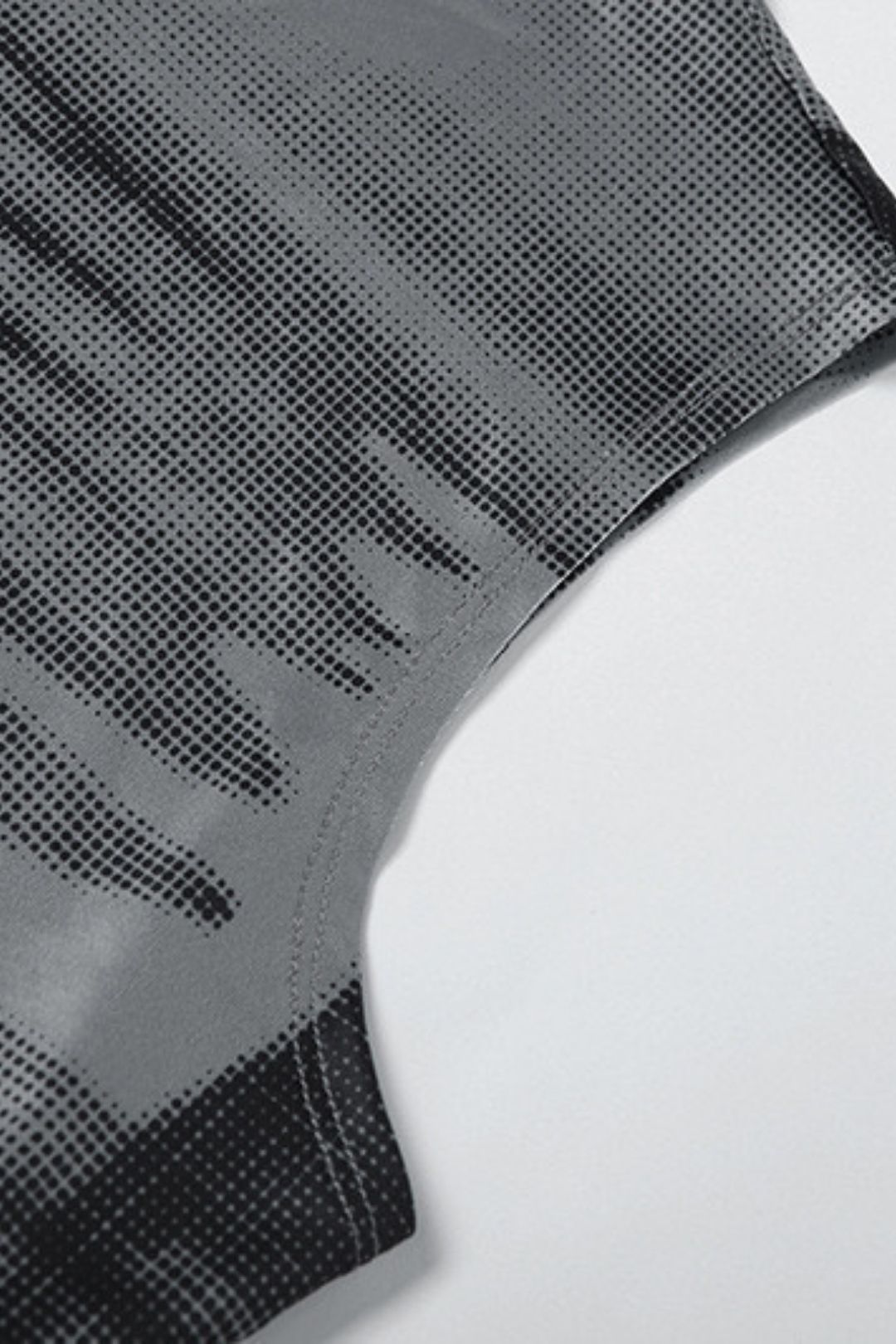 Sleeveless Round Neck Printed Contrast Color Strap Backless Hollow Vest