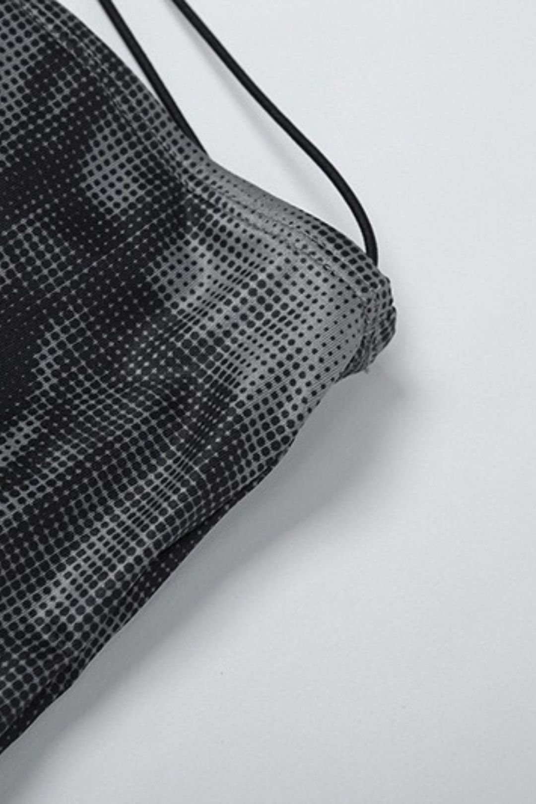 Sleeveless Round Neck Printed Contrast Color Strap Backless Hollow Vest