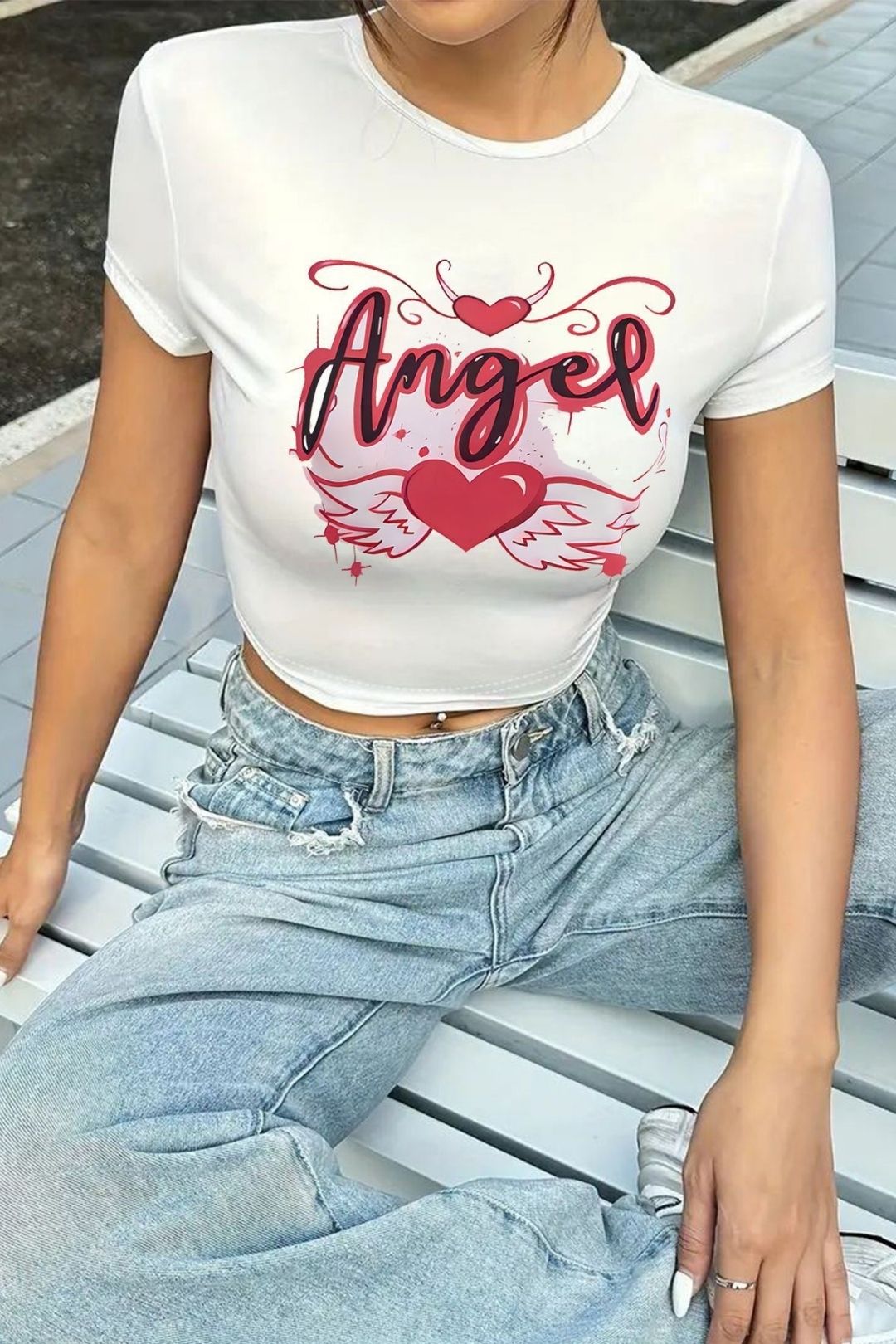 Short Sleeve Navel-baring T-shirt