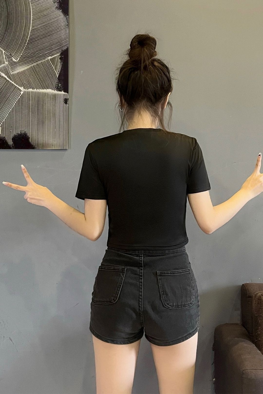 Short Sleeve Navel-baring T-shirt