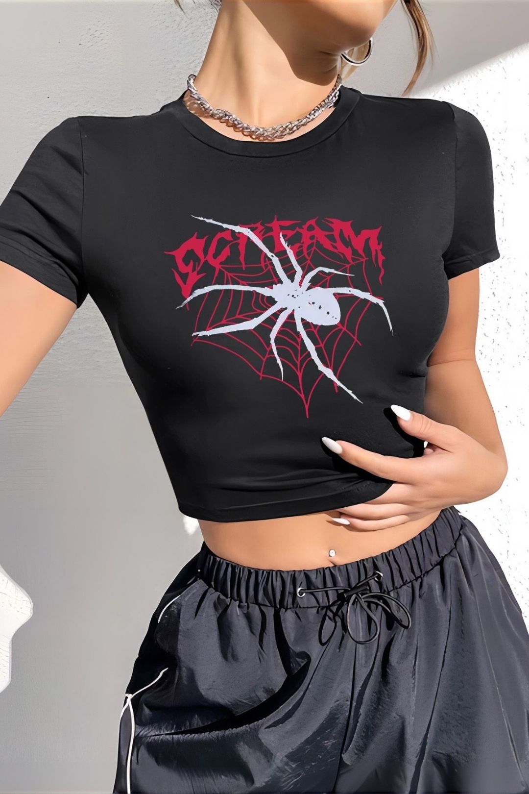 Short Sleeve Navel-baring T-shirt