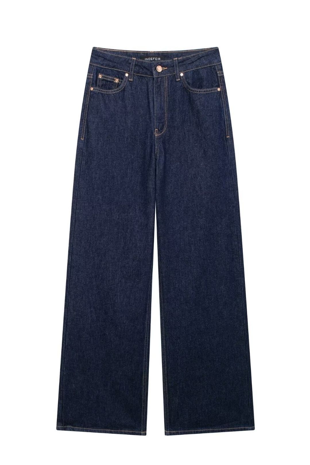 Simple High Waist Wide Leg Jeans