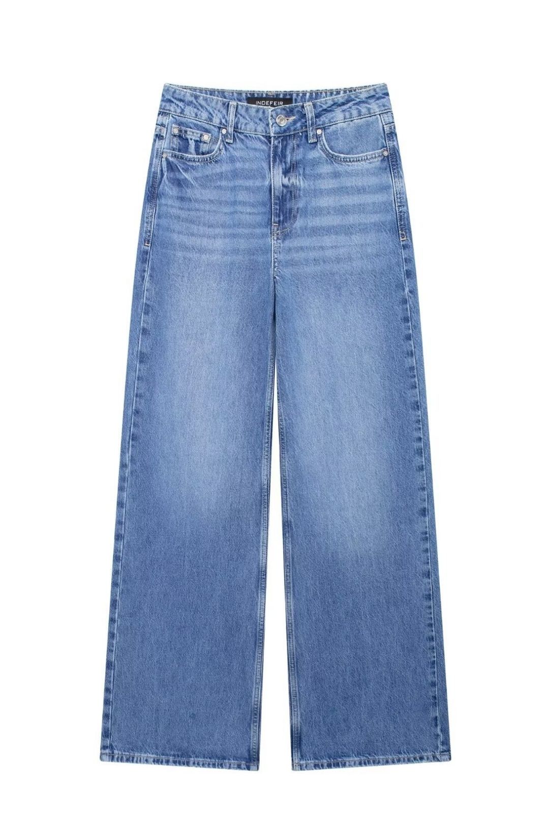 Simple High Waist Wide Leg Jeans