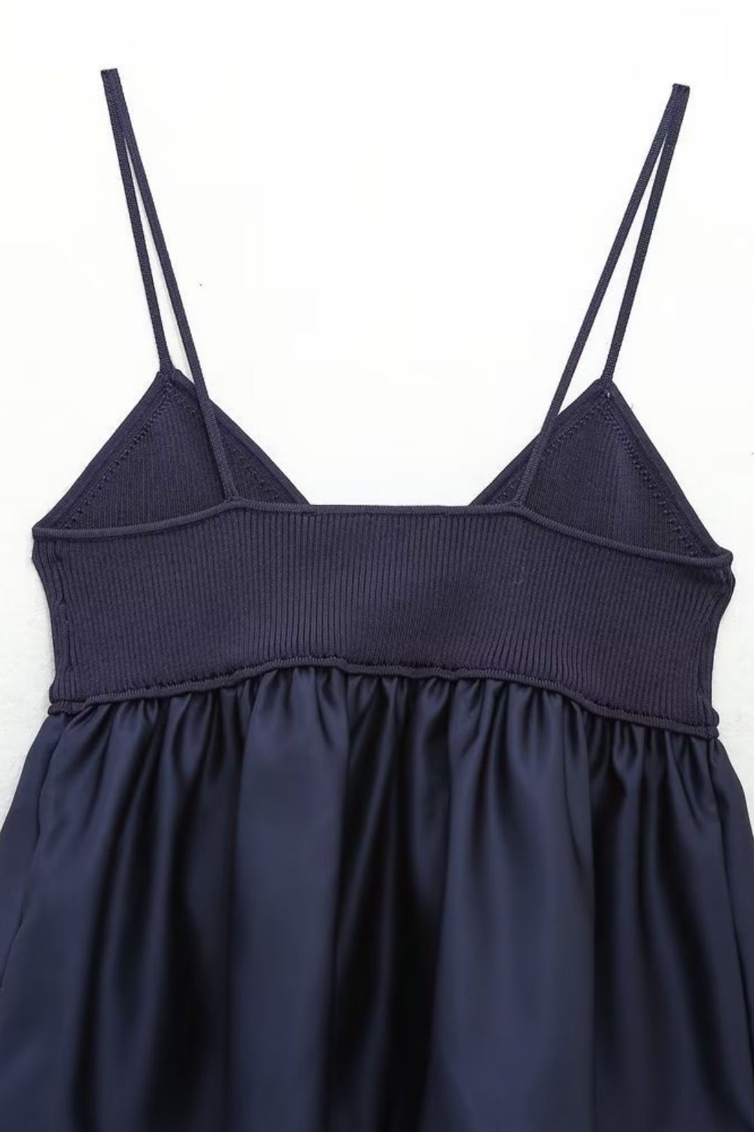 Short Knitted Patchwork Suspender Top