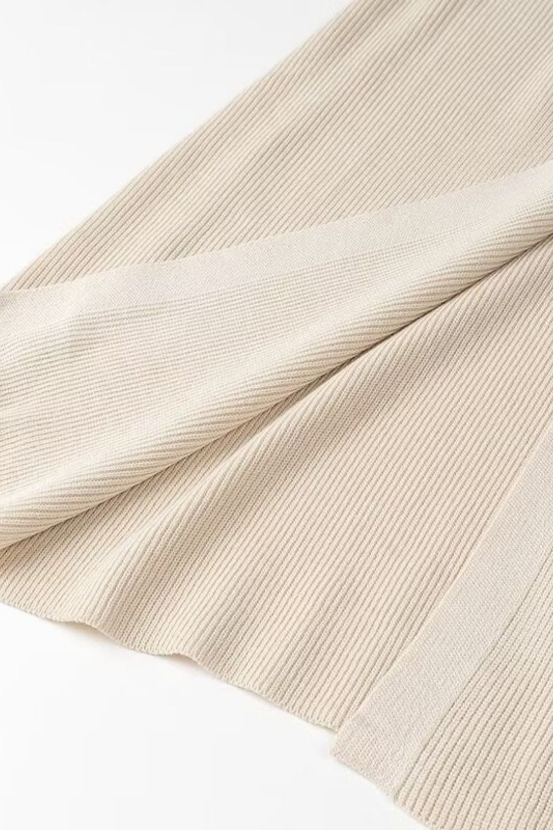 Solid Color Button Round Neck Loose Casual Knit Dress