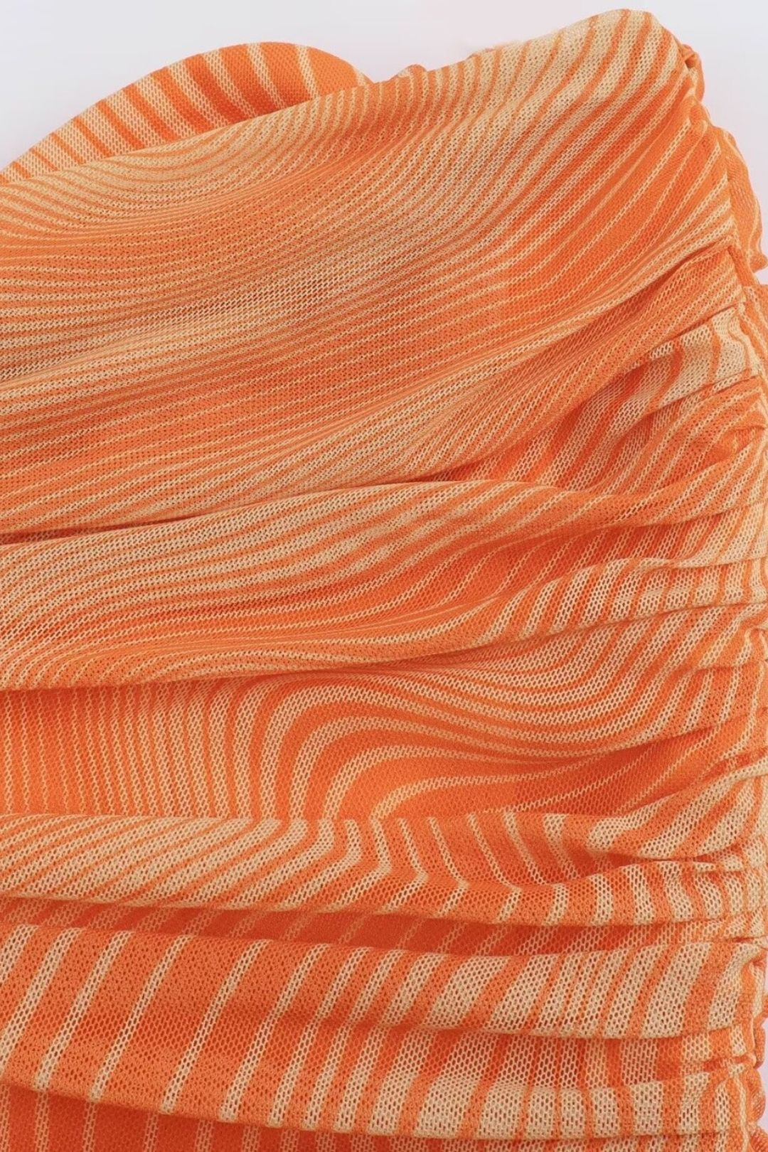 Pleated Printed Tulle Tulle Tulle Dress