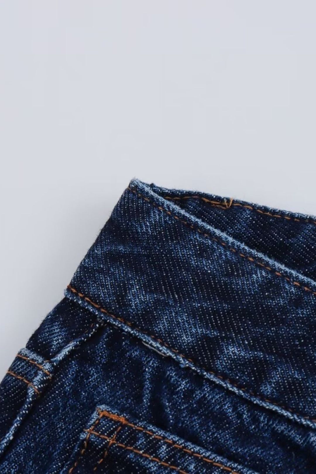 High Waist Ankle Length Wide Leg Casual Denim Pants