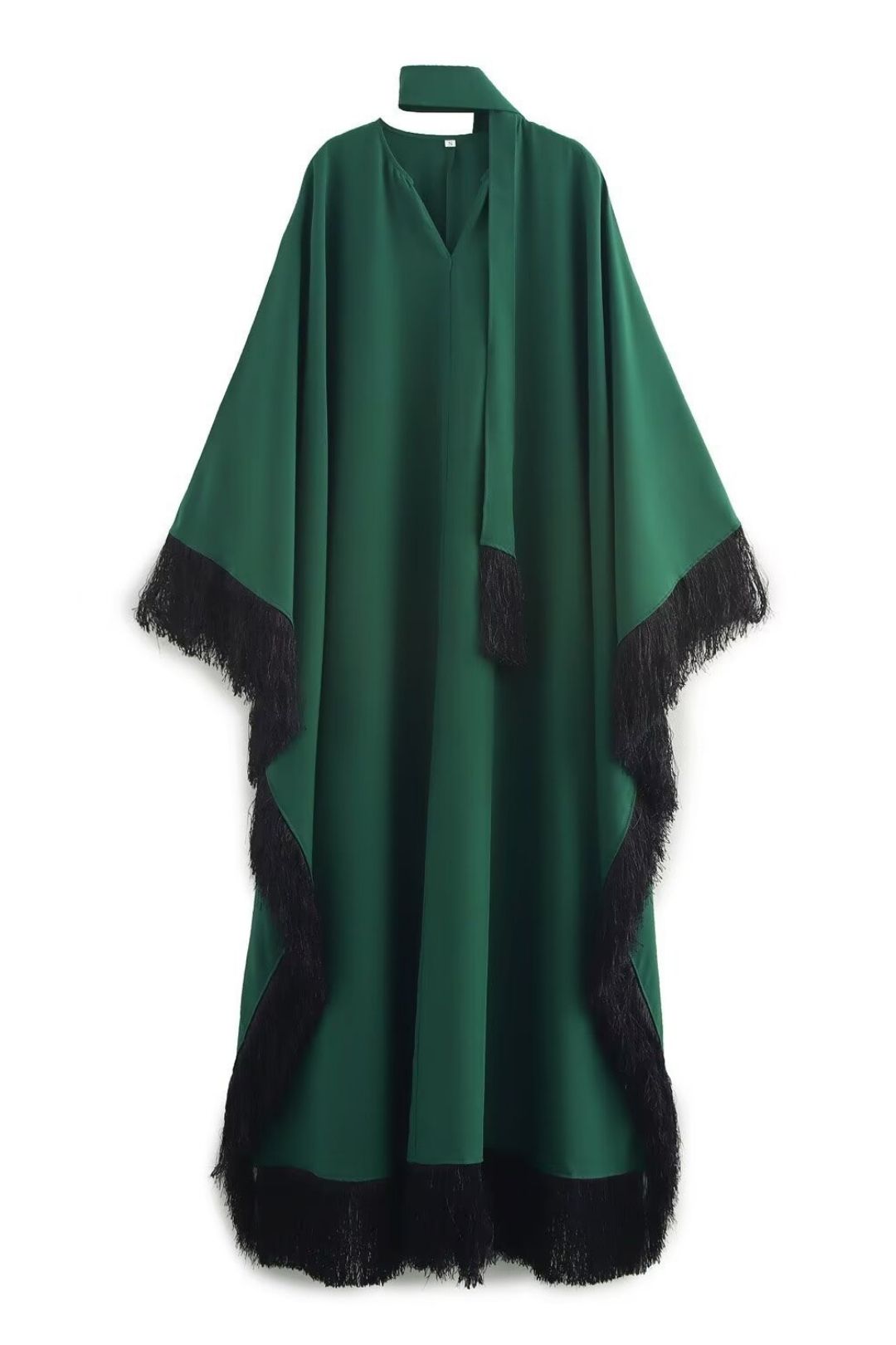 Sleeve Tassel Decorated Maxi Dress