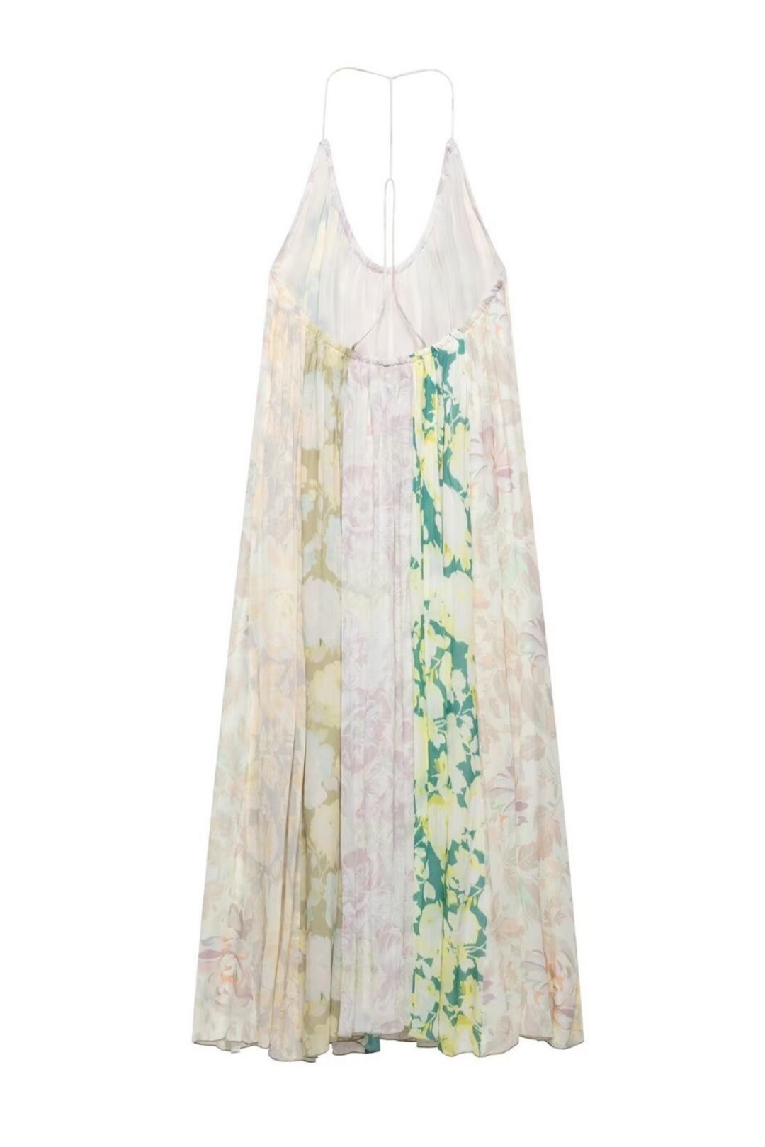 Flower Print Patchwork Dress