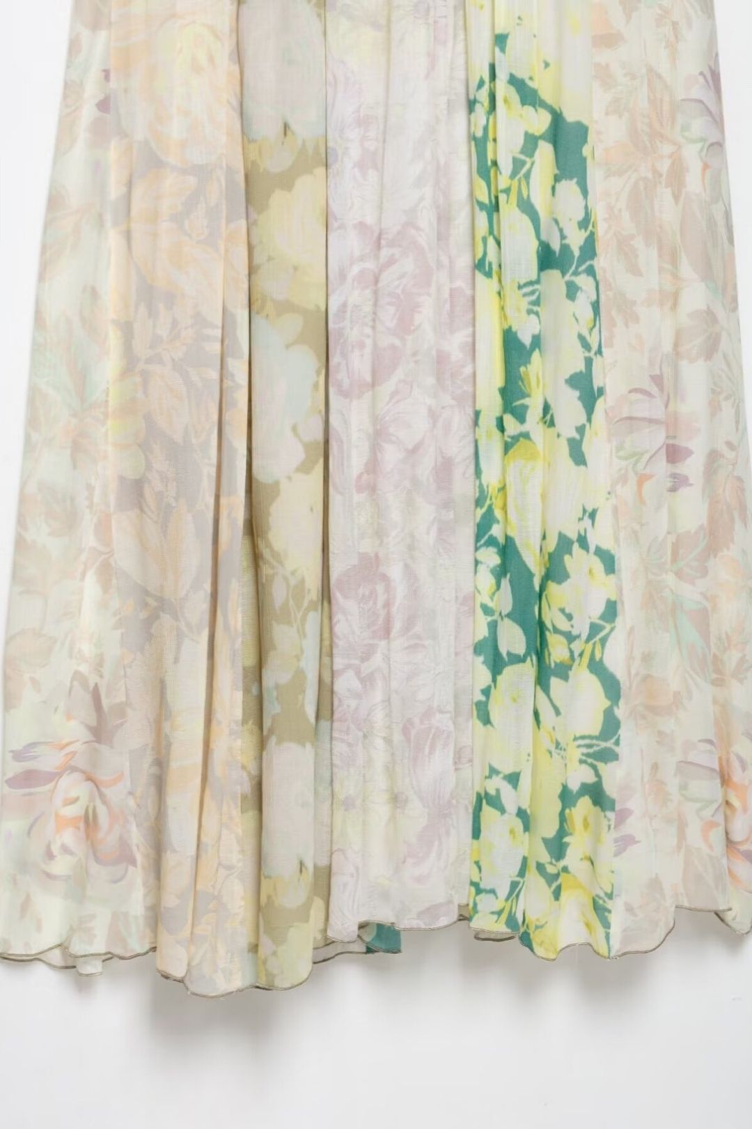 Flower Print Patchwork Dress