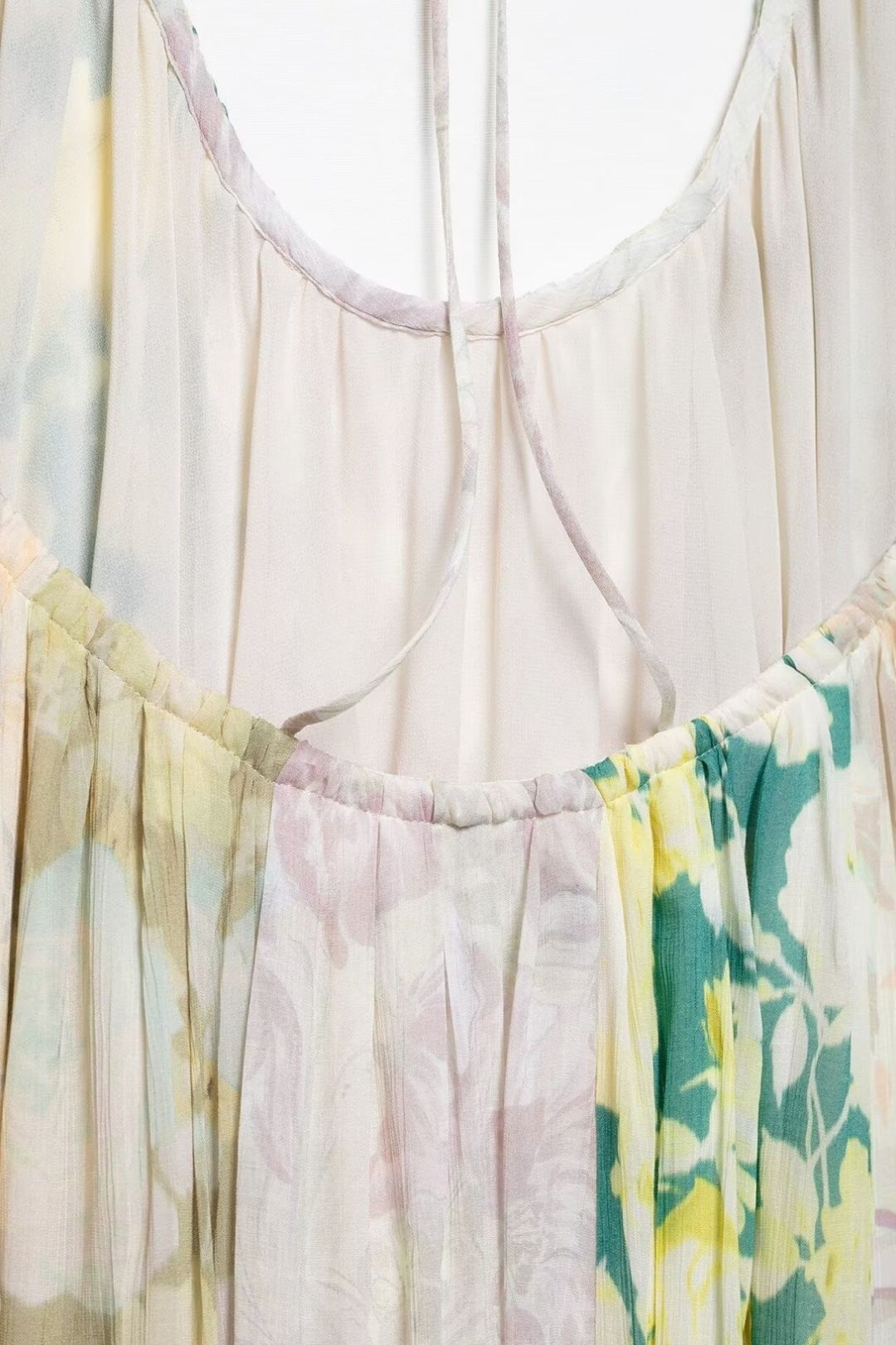 Flower Print Patchwork Dress