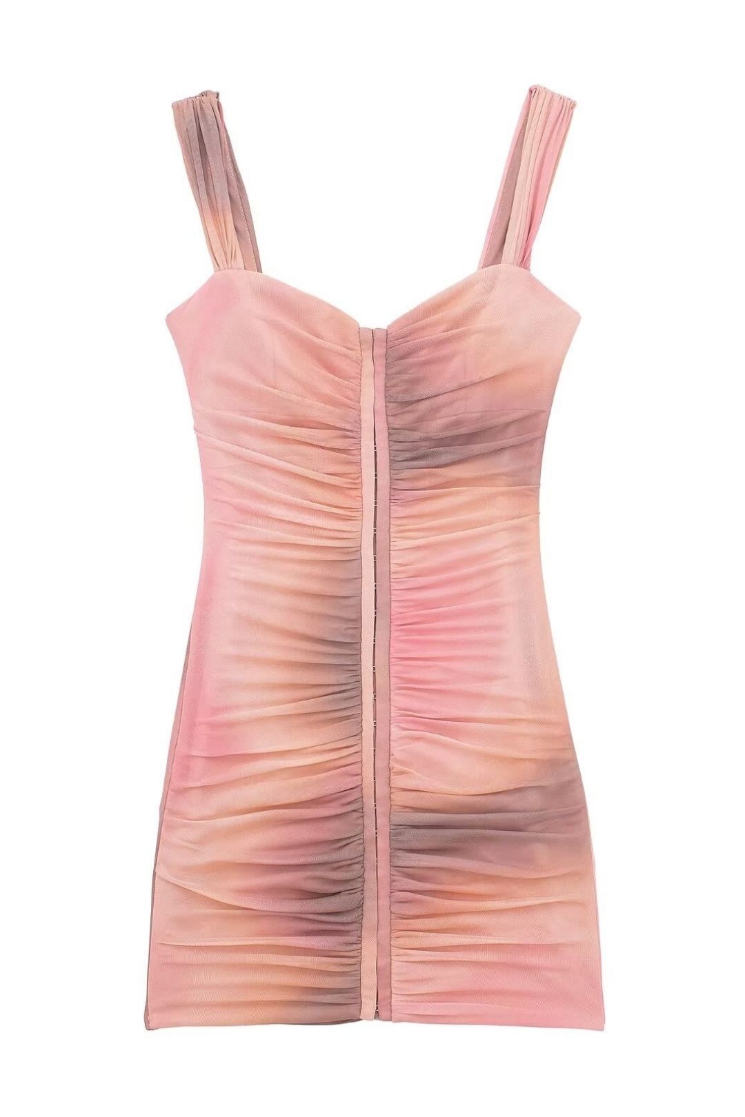 Casual Slim Printed Tulle Short Dress