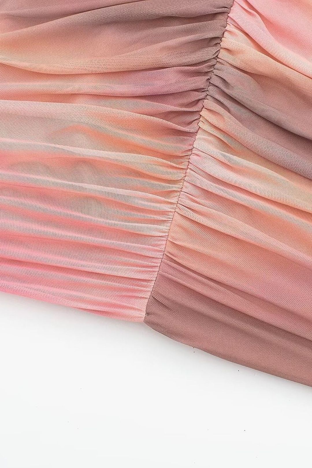 Casual Slim Printed Tulle Short Dress