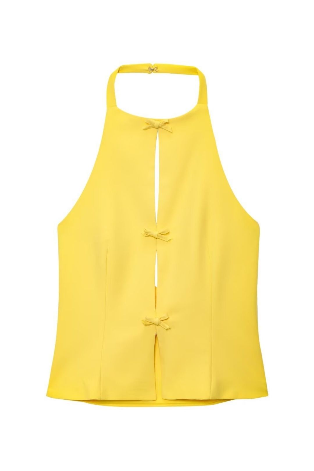 Tie Halter Collar Top And Short Skirt