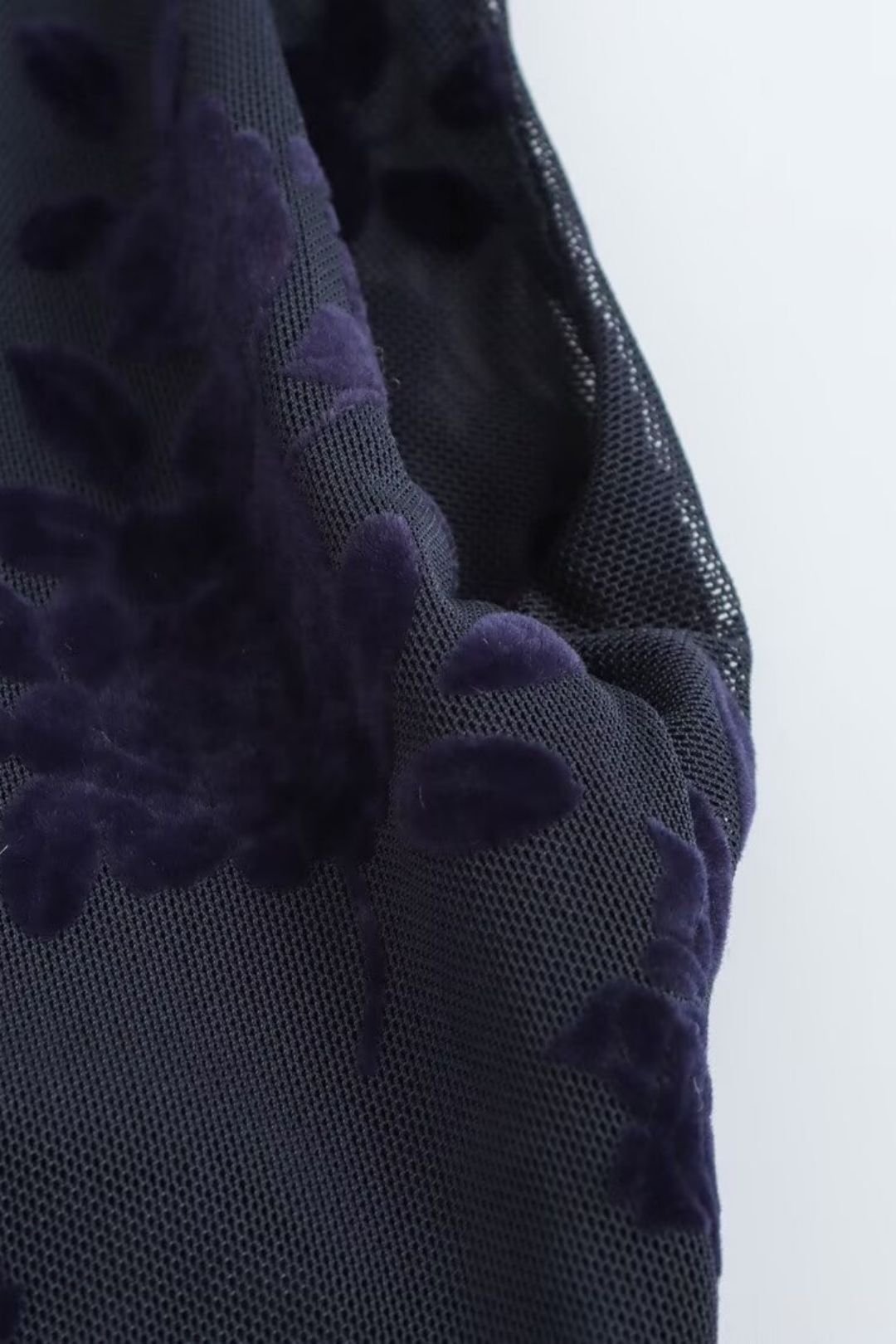 New Backless Flocked Mesh Sleeveless Top  And Midi Skirt