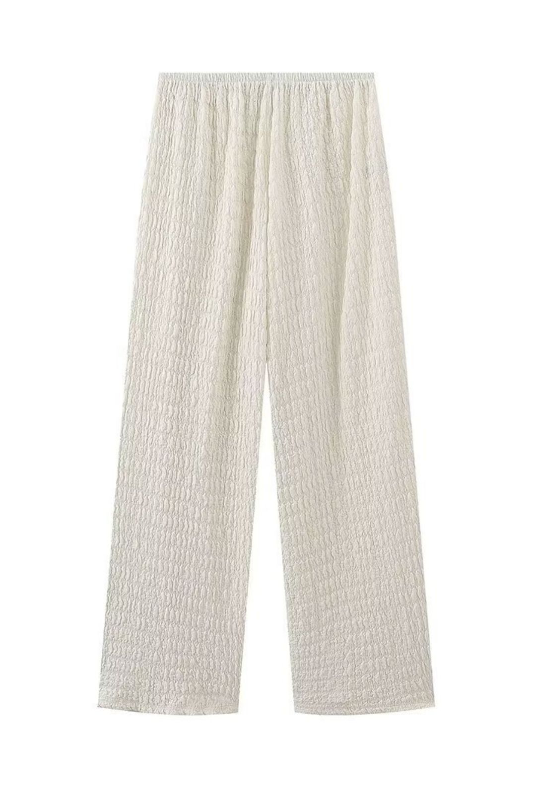 Knitted Textured Tops And Pants Set