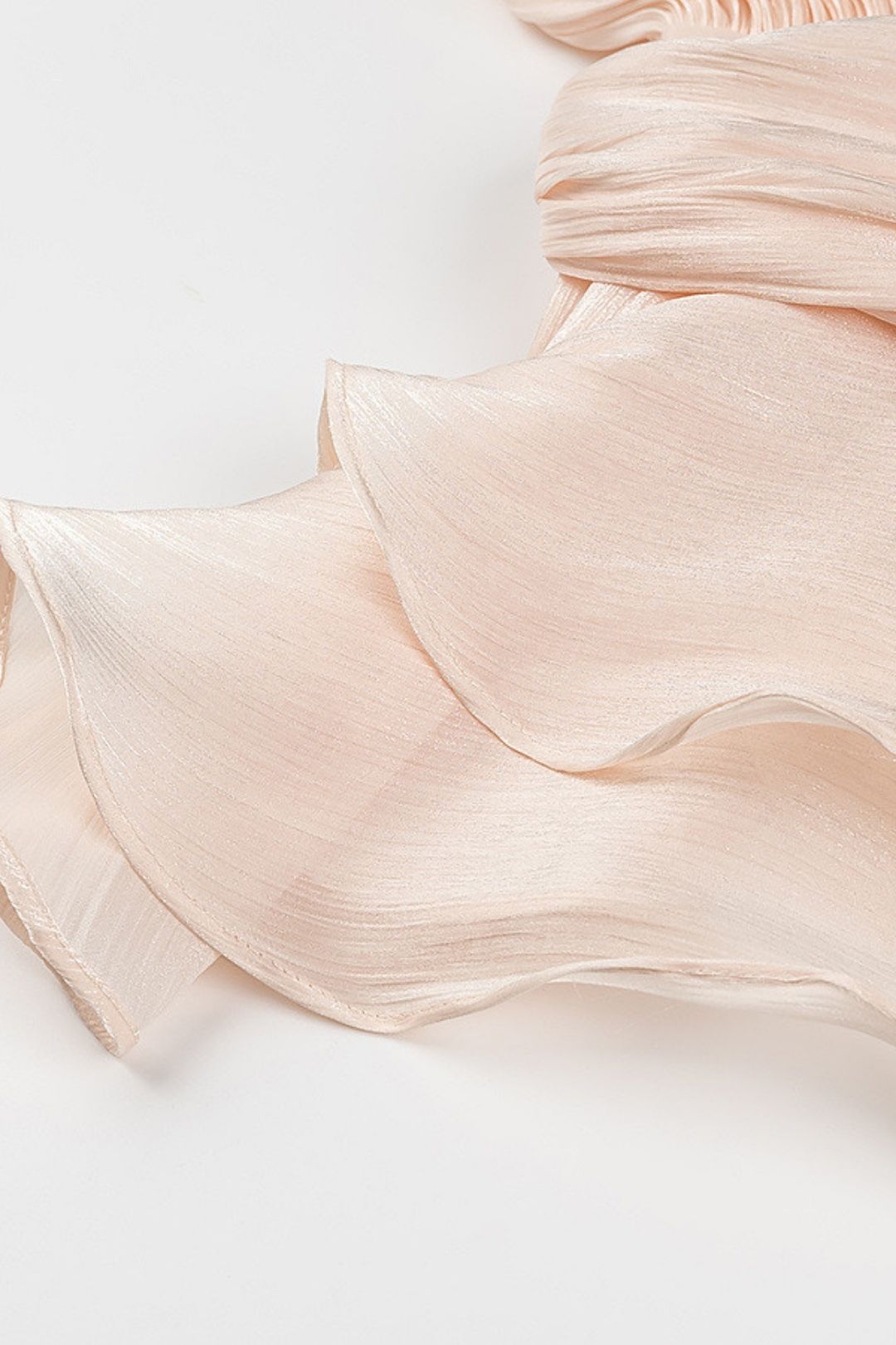 Pleated Ribbon Design Long Sleeve Tops And Small Pants