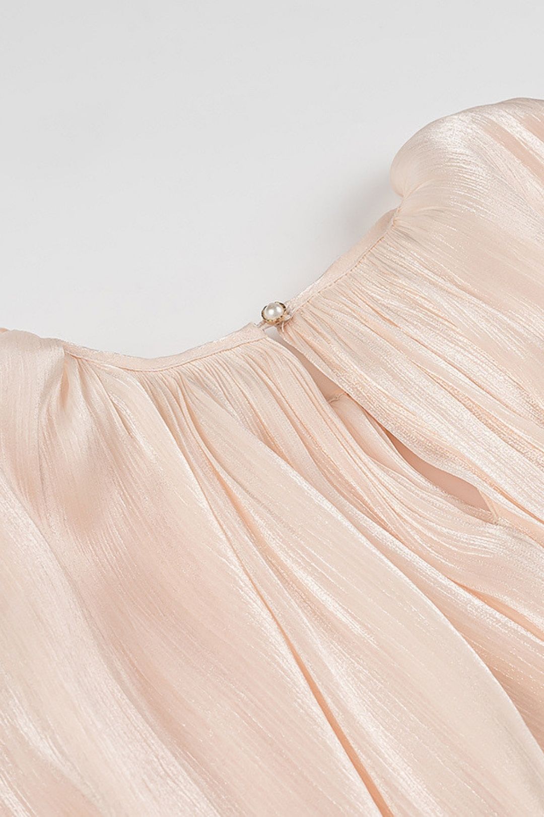 Pleated Ribbon Design Long Sleeve Tops And Small Pants