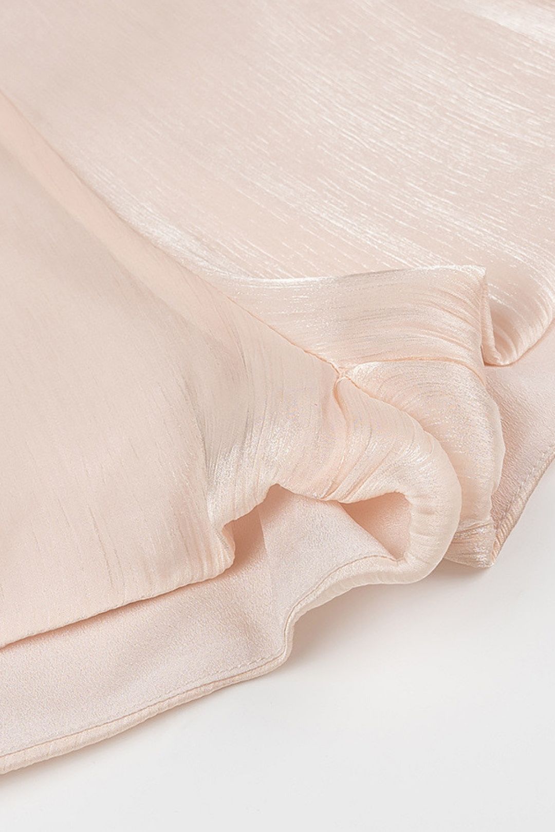 Pleated Ribbon Design Long Sleeve Tops And Small Pants