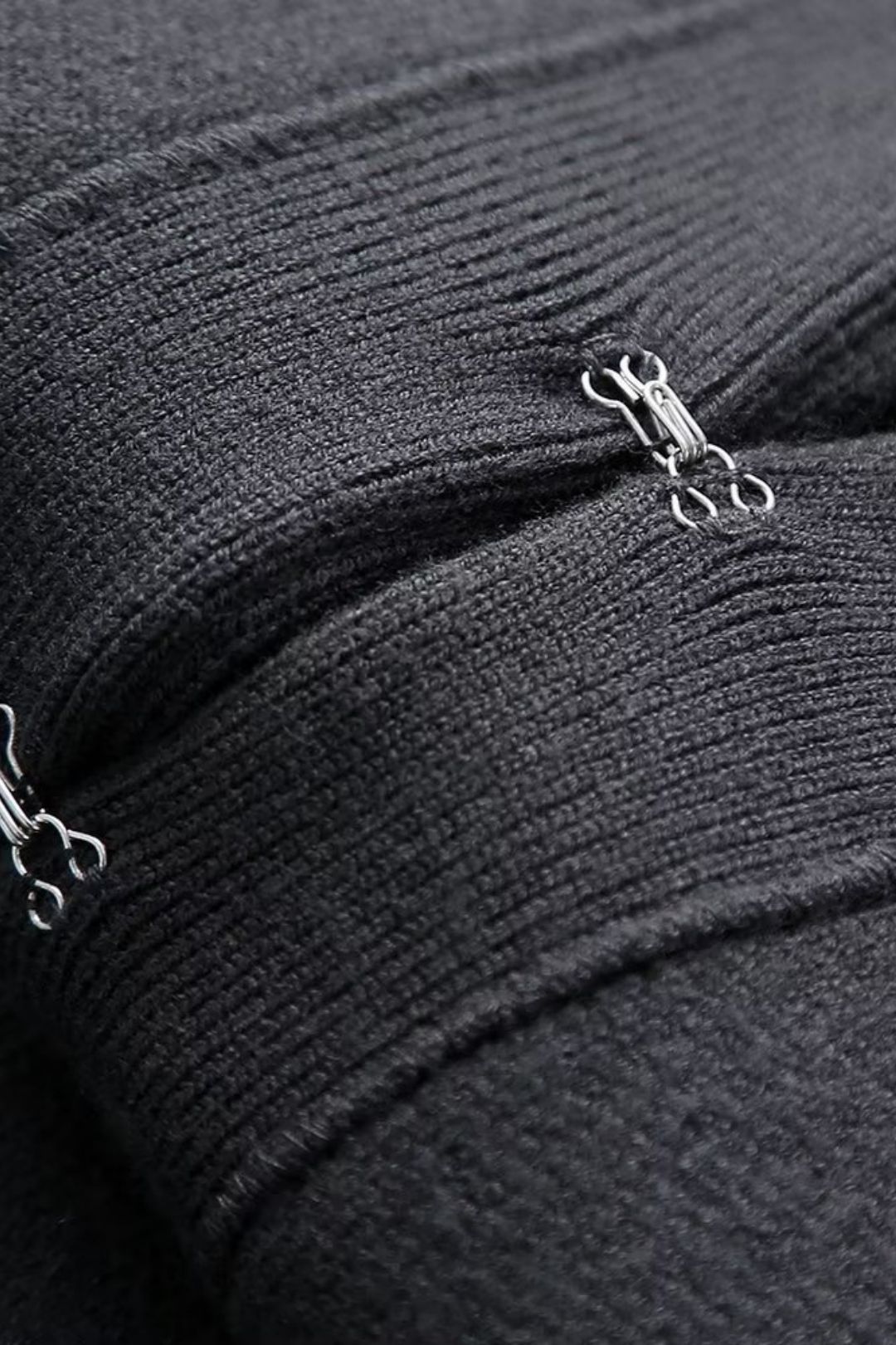 Sleeve Knit Jacket Mini Skirt